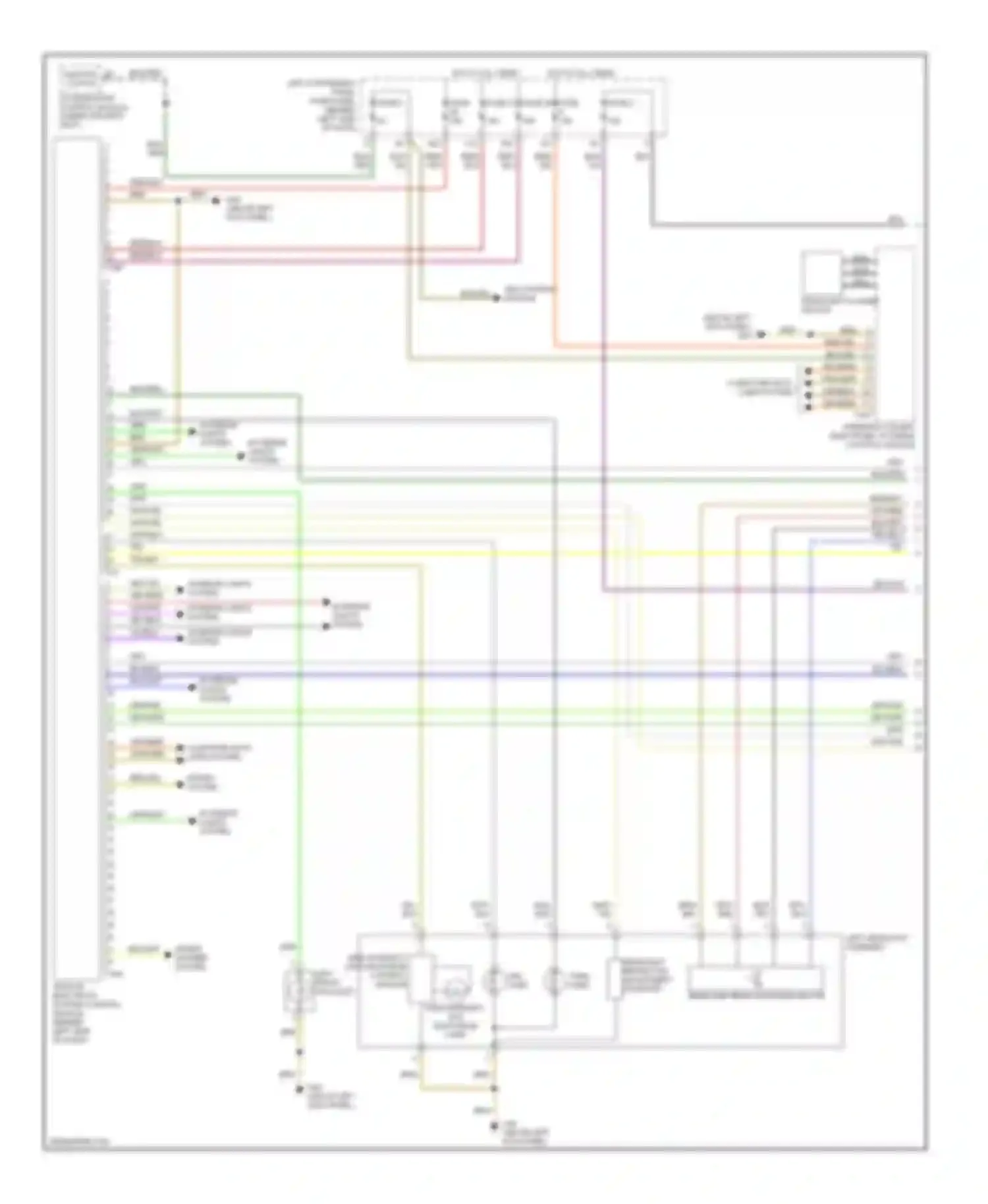 Wiring diagram left front fog light for Audi A8 D3 facelift (2005-2007)
