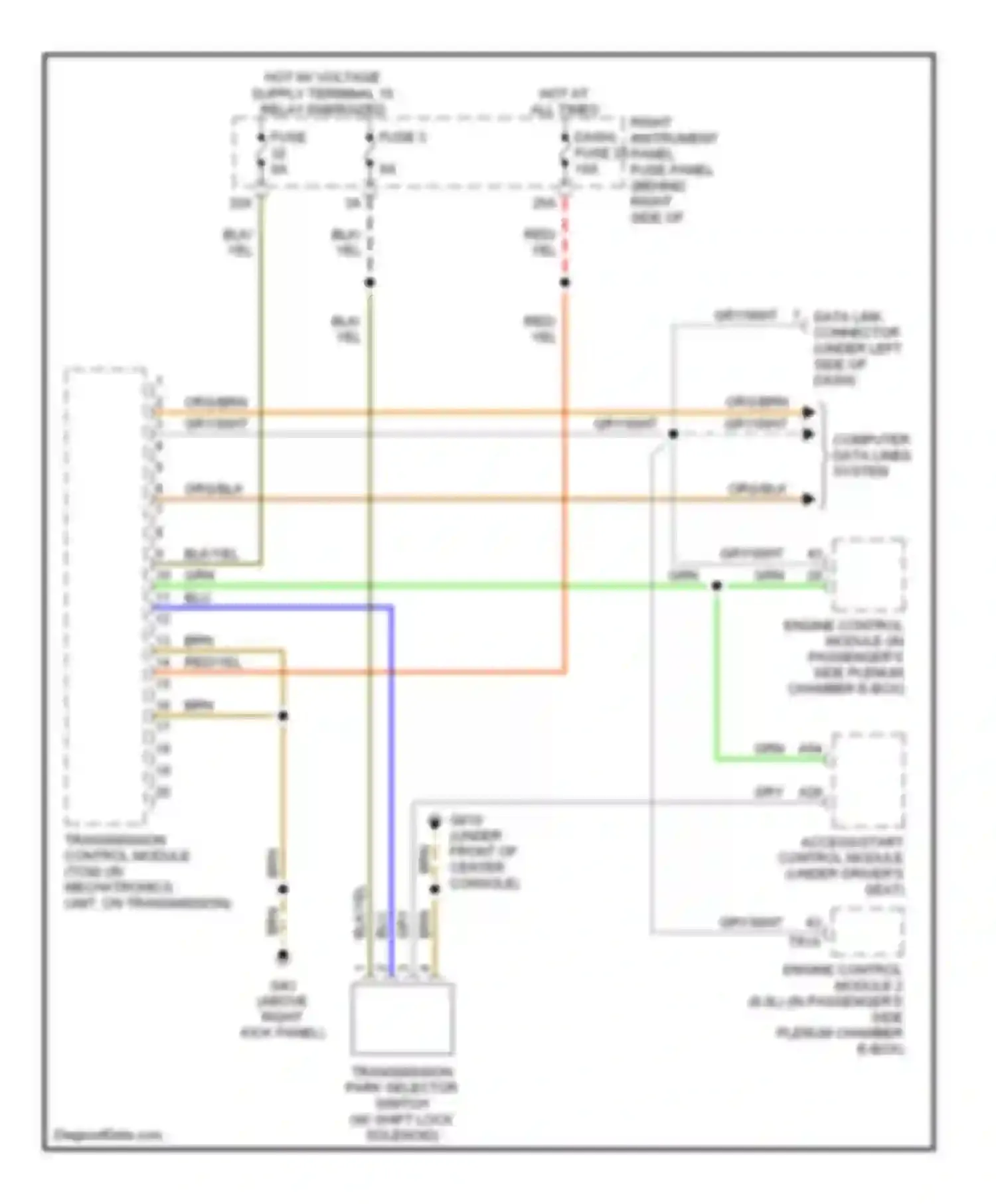 Wiring diagram hot at all times for Audi A8 D3 facelift (2005-2007) (75 of 79)