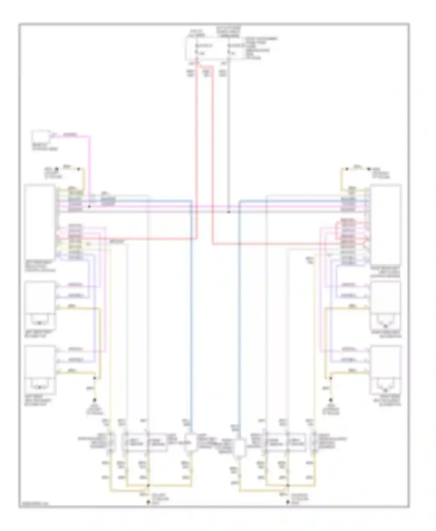 Wiring diagram right rear backrest heating element for Audi A8 D3 facelift (2005-2007)