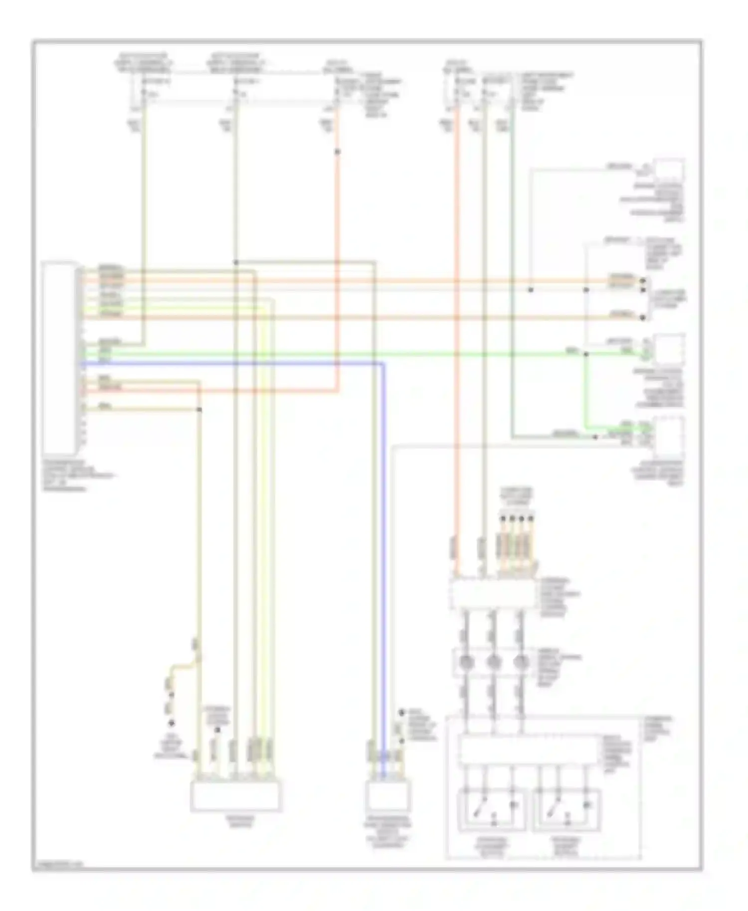 Wiring diagram tiptronic downshift button for Audi A8 D3 facelift (2005-2007)