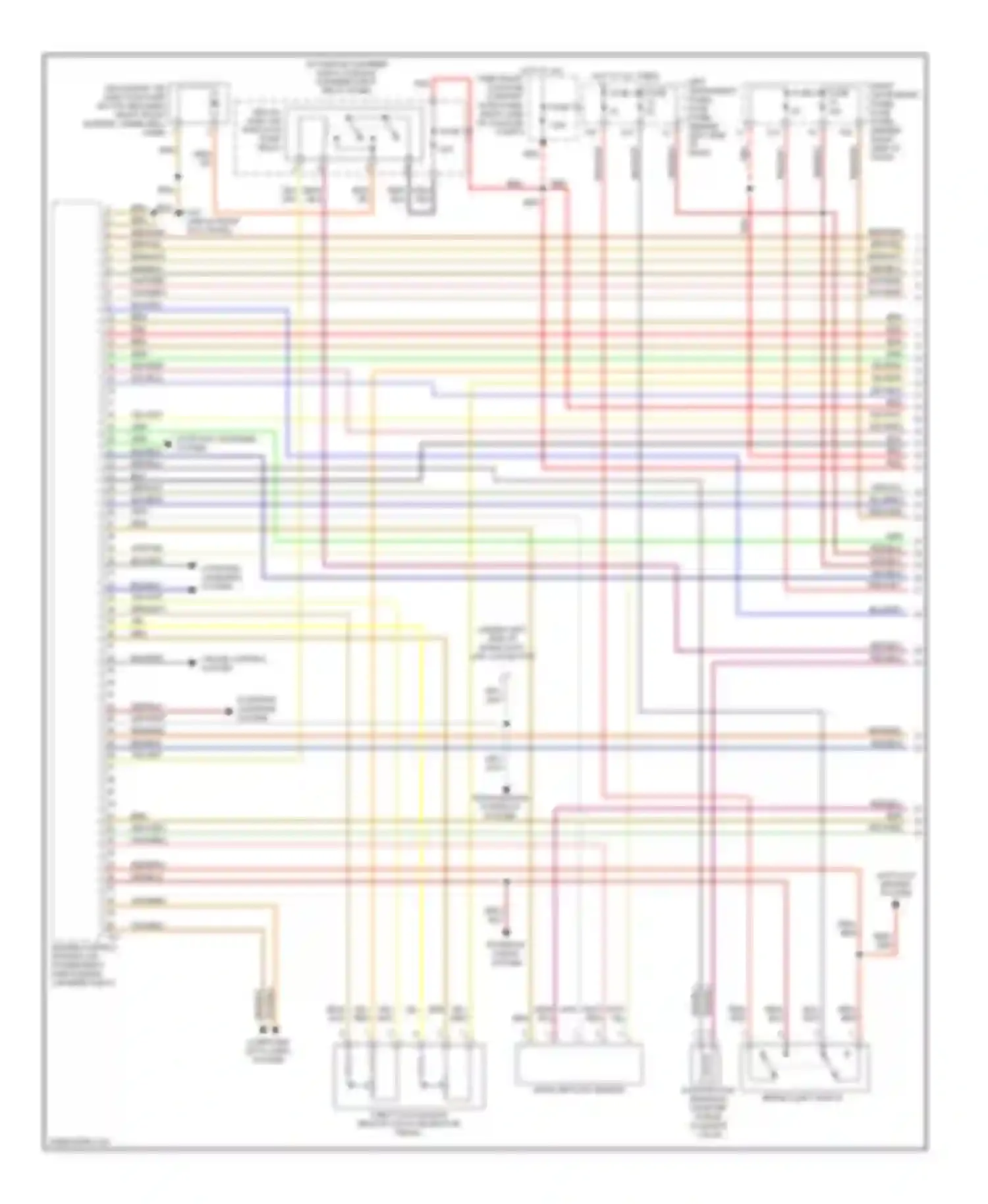 Wiring diagram cruise control system for Audi A8 D3 facelift (2005-2007)