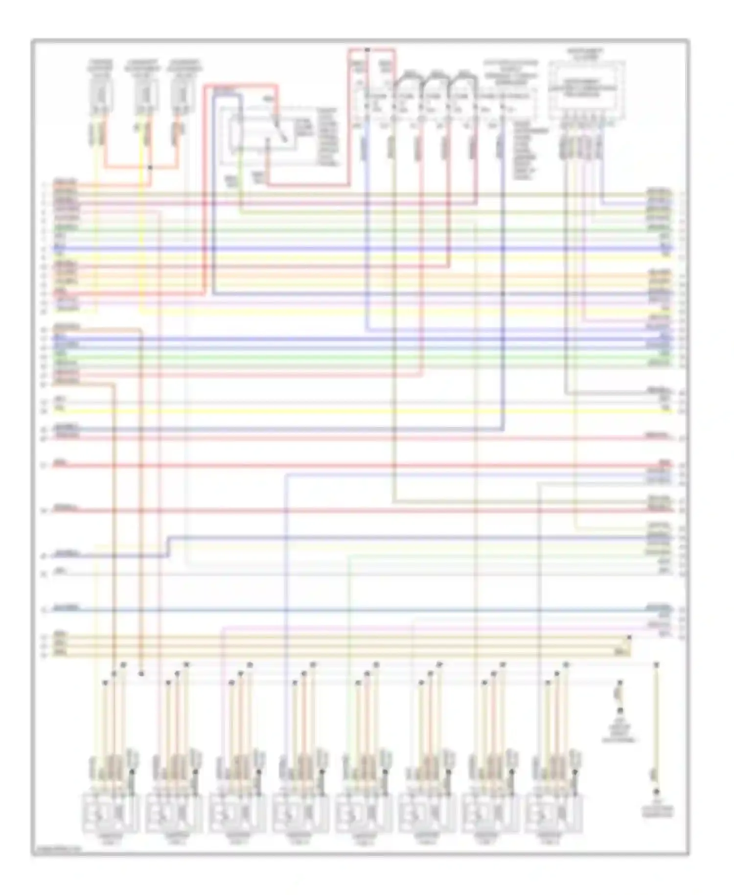Wiring diagram instrument cluster combination processor for Audi A8 D3 facelift (2005-2007)