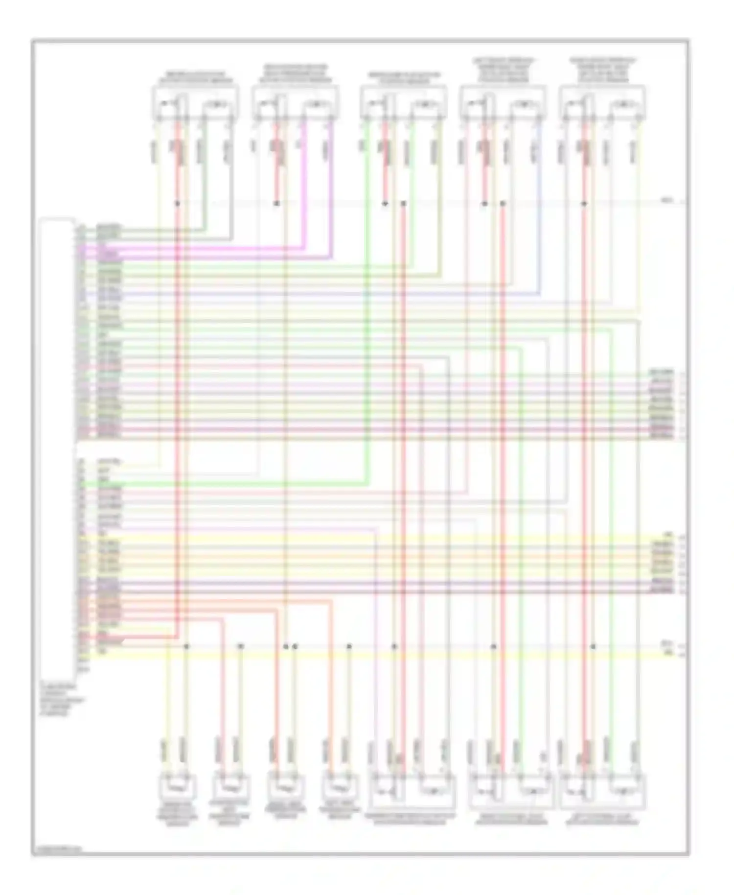 Wiring diagram recirculation flap motor, position sensor for Audi A8 D3 facelift (2005-2007)