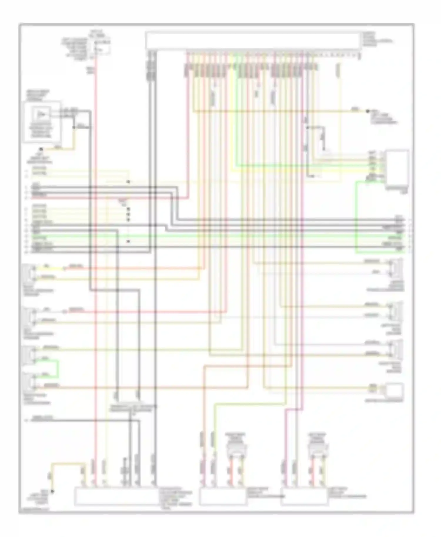 Wiring diagram left front midrange speaker for Audi A8 D3 facelift (2005-2007) (1 of 2)