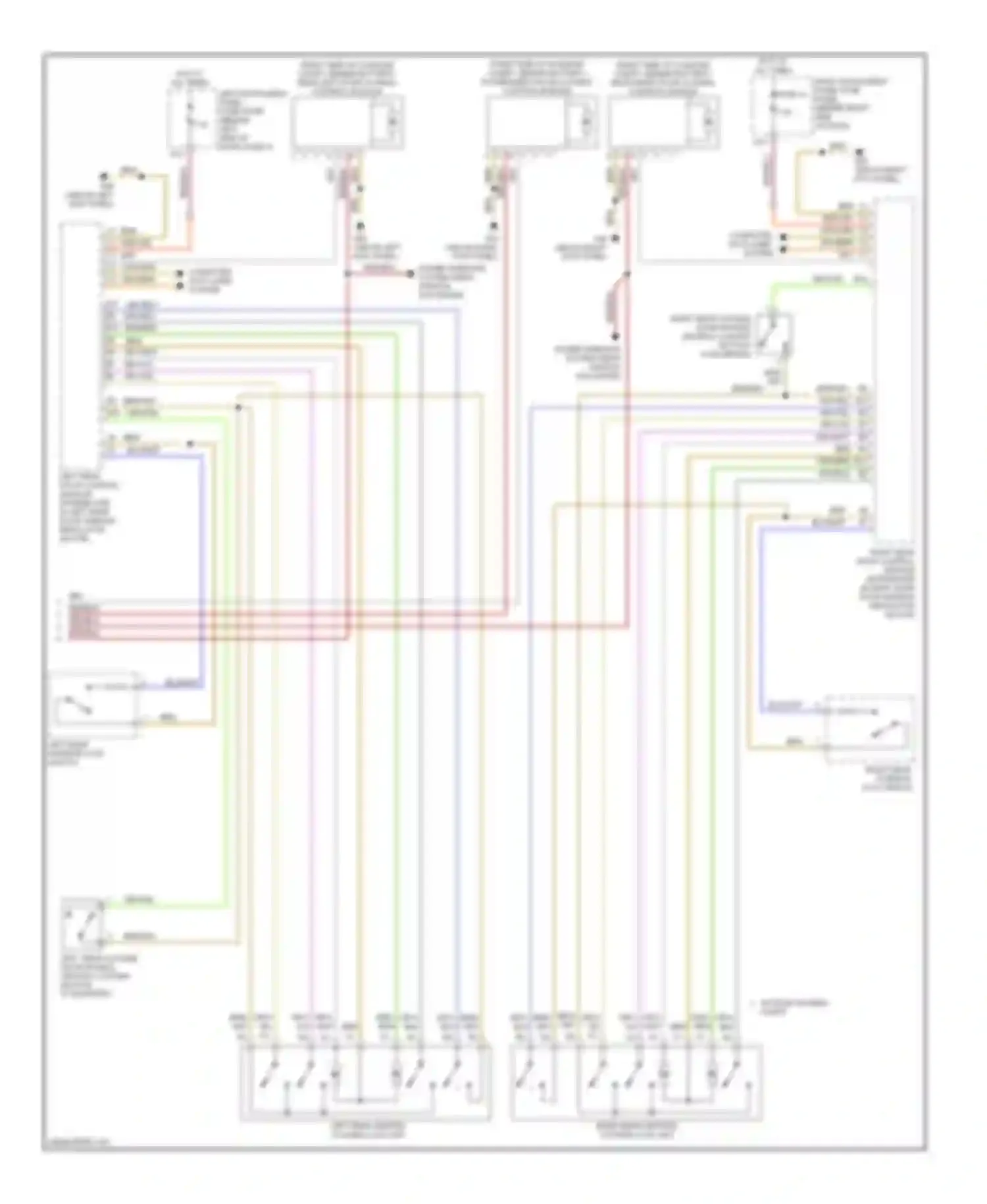 Wiring diagram left rear interior lock switch for Audi A8 D3 facelift (2005-2007) (1 of 3)