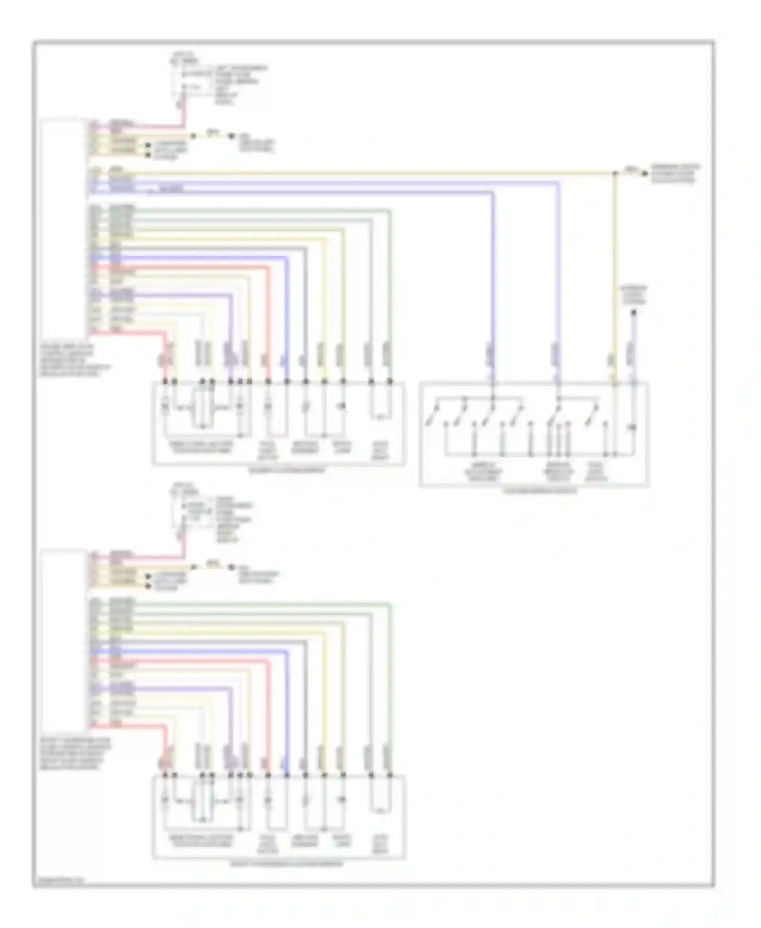 Wiring diagram outside mirror switch for Audi A8 D3 facelift (2005-2007) (1 of 1)