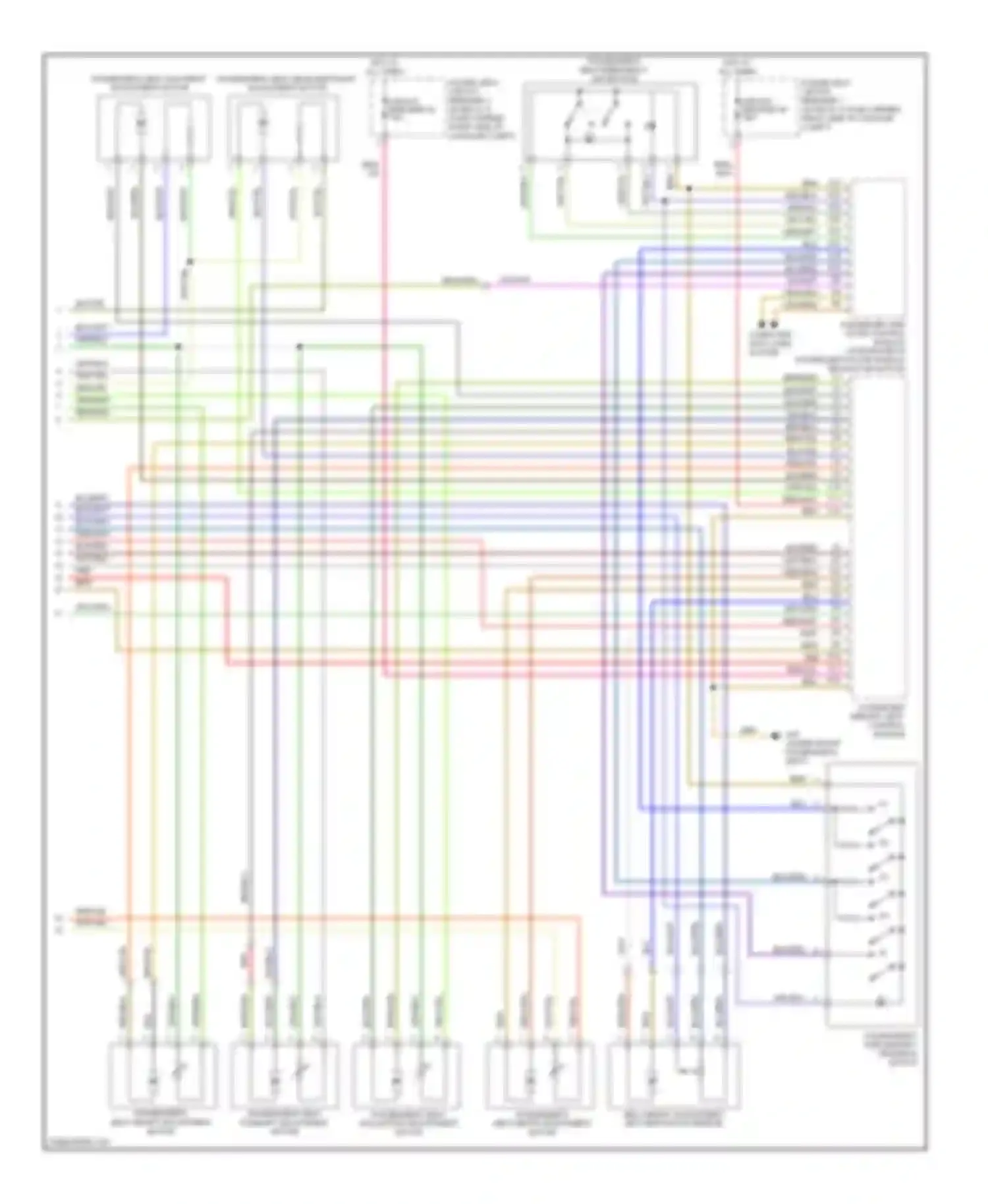 Wiring diagram passenger's seat fore/aft adjustment motor for Audi A8 D3 facelift (2005-2007) (1 of 1)