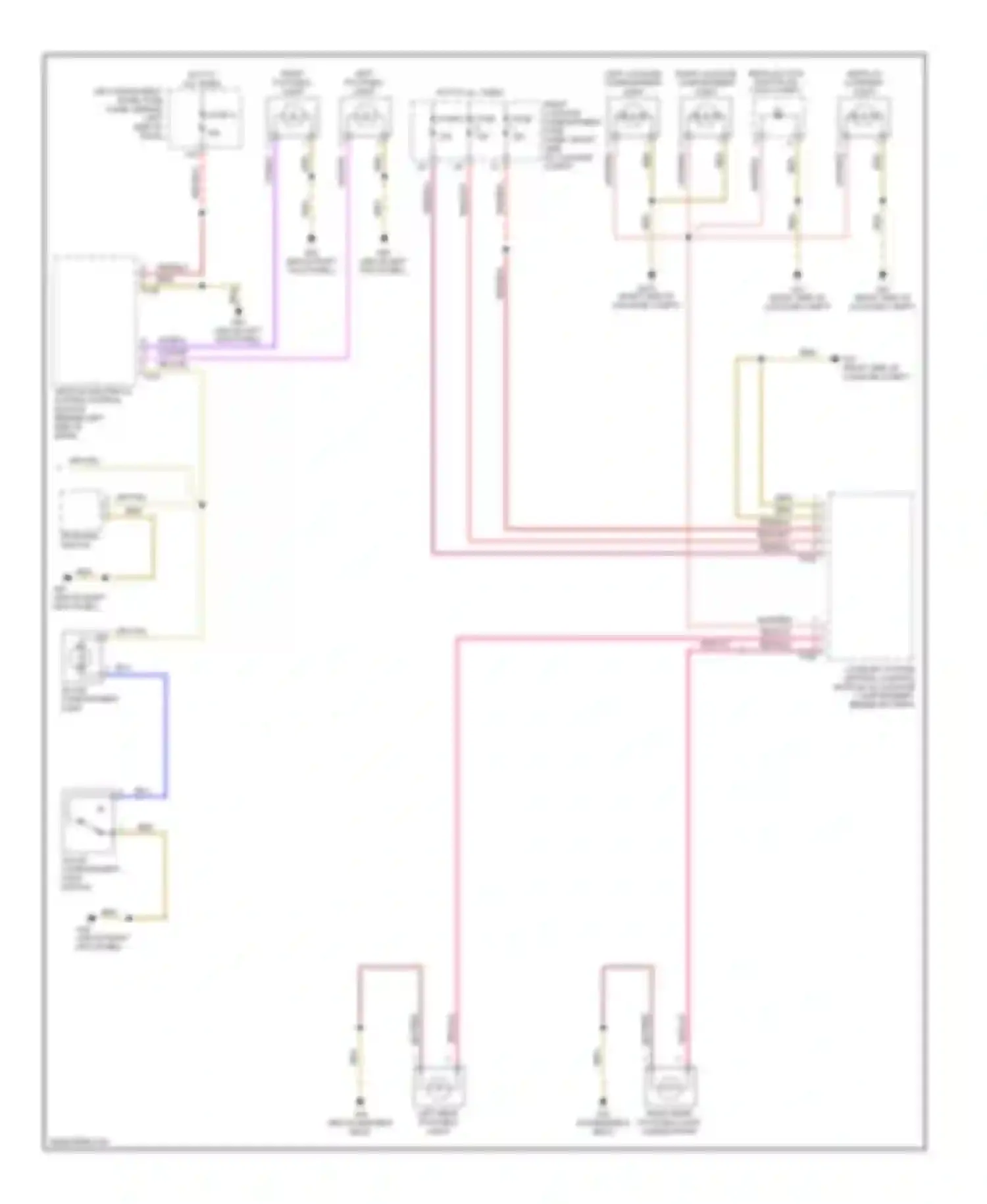 Wiring diagram rear lid courtesy light for Audi A8 D3 facelift (2005-2007) (1 of 1)