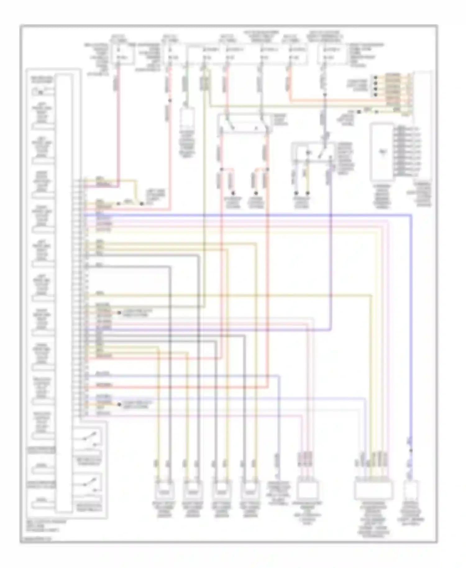 Wiring diagram return flow pump relay 2 for Audi A8 D3 facelift (2005-2007) (1 of 2)
