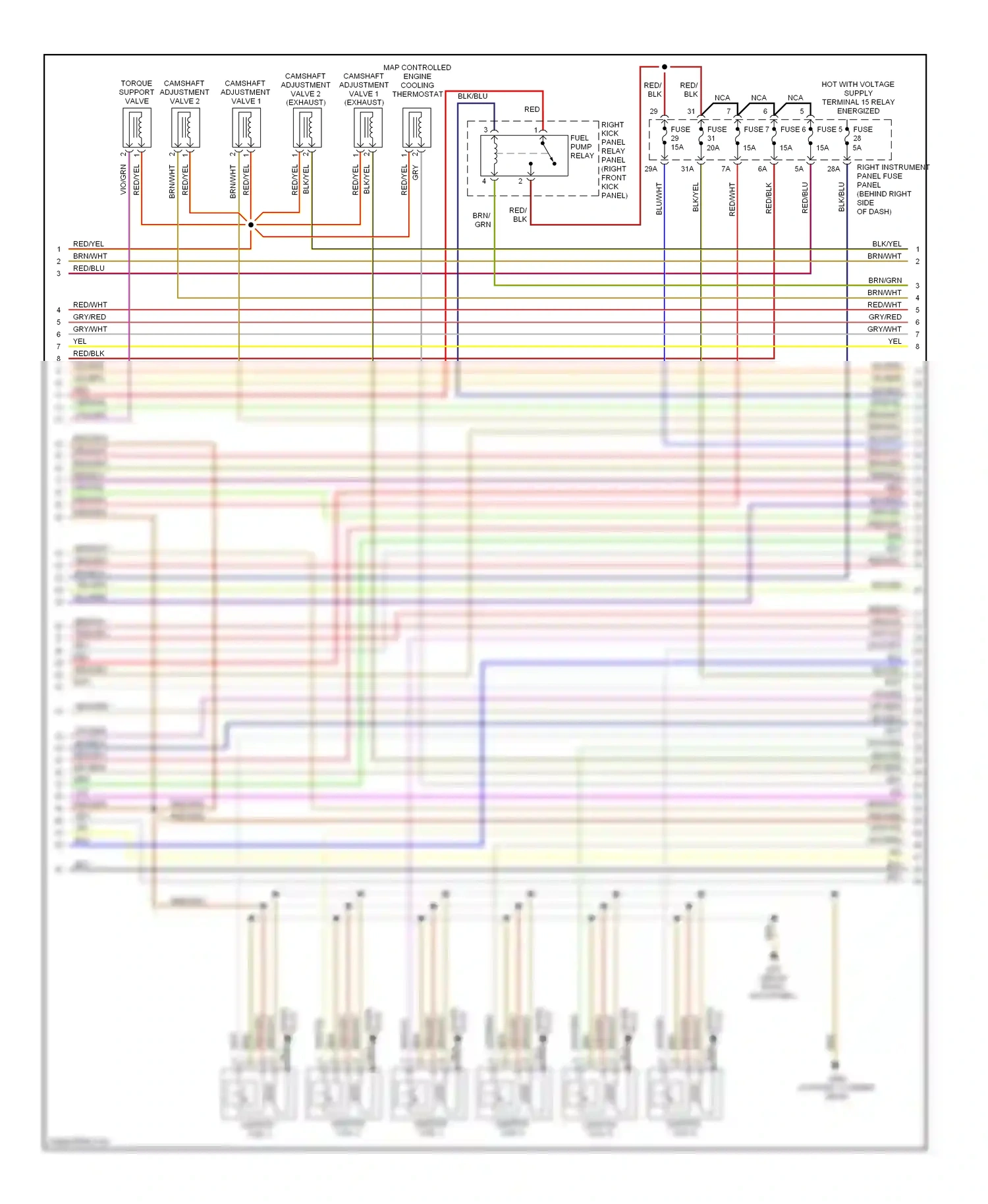 Audi A8 D3 facelift (2005-2007) spark wiring diagram  (2 of 2)