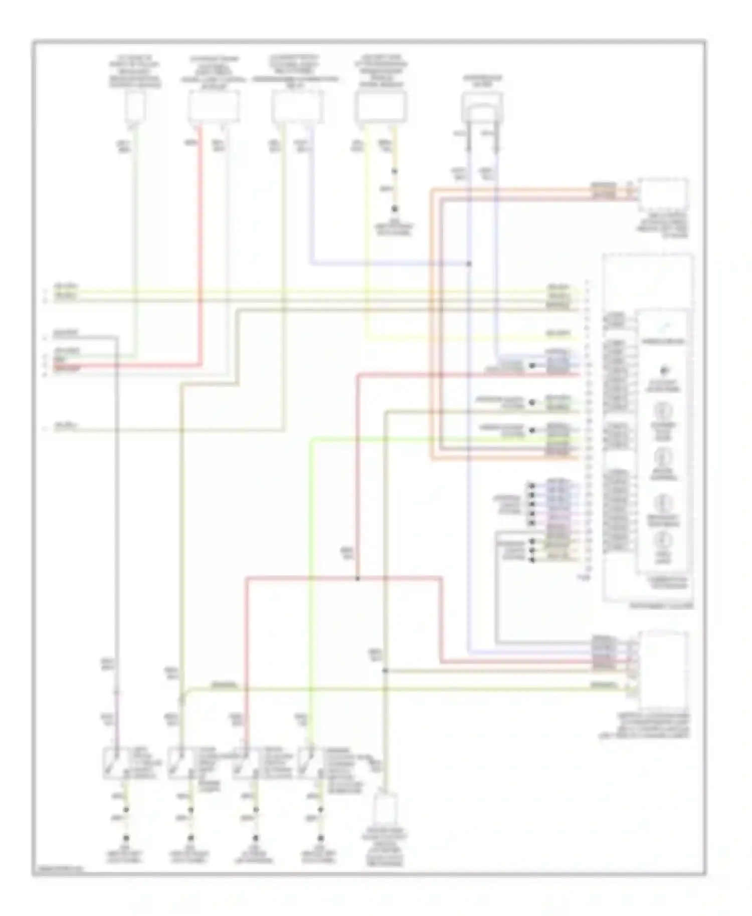A8 Audi D3 (2002-2005): Instrument cluster circuit (3 of 3)