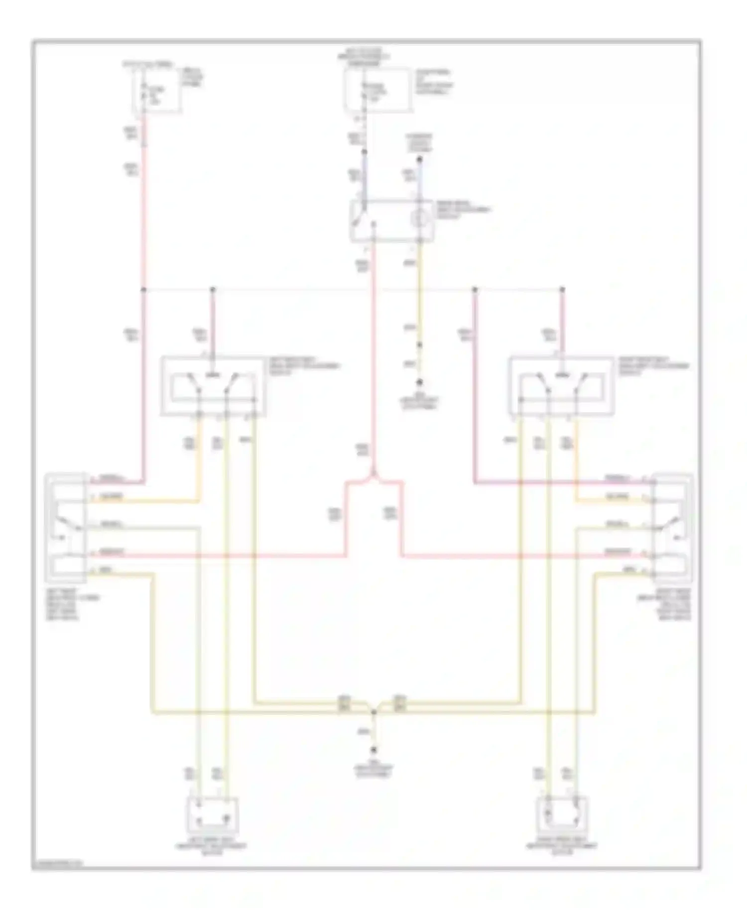 A8 Audi D3 (2002-2005): Rear power headrest circuit