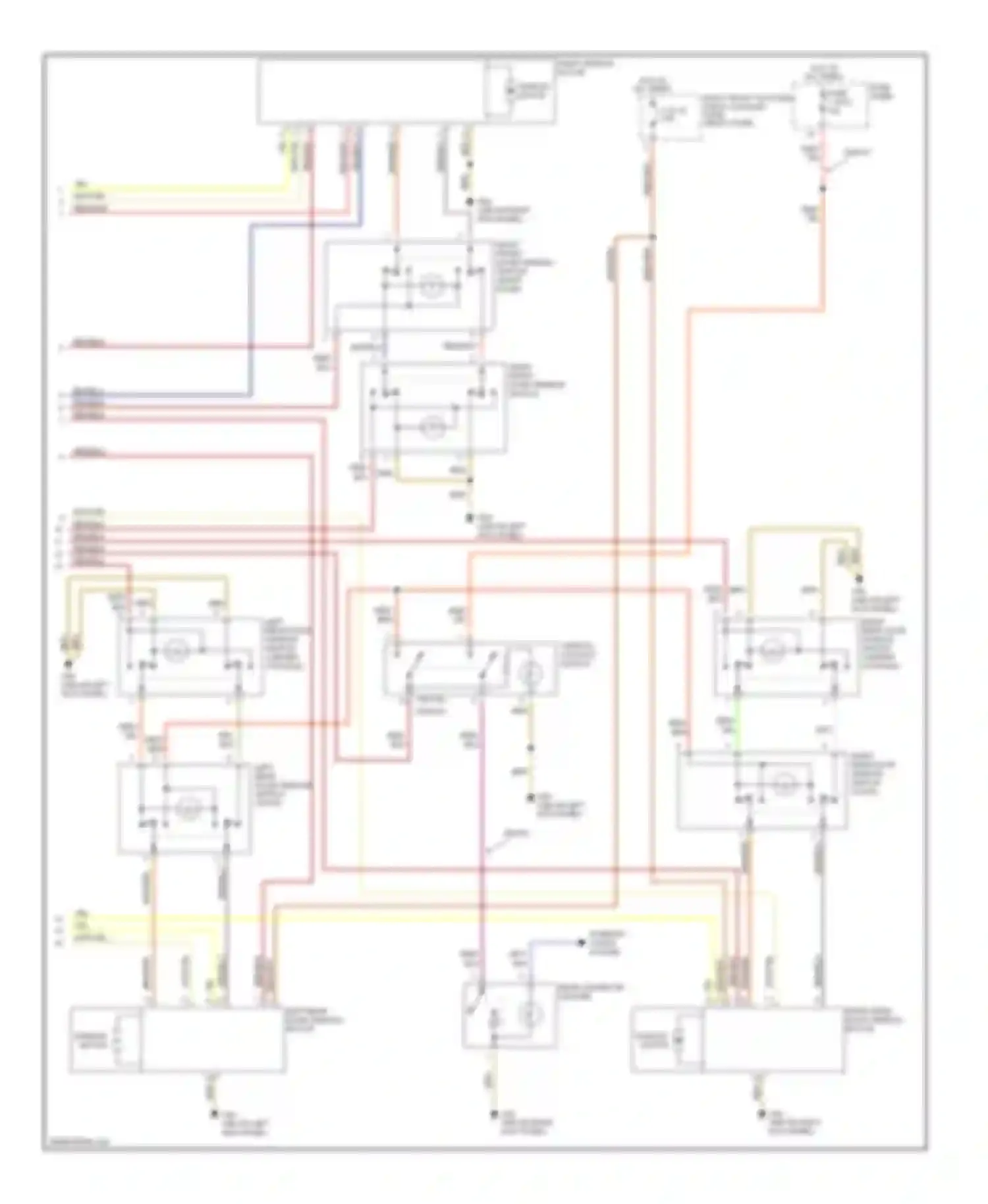 A8 Audi D3 (2002-2005): Power windows circuit (2 of 2)