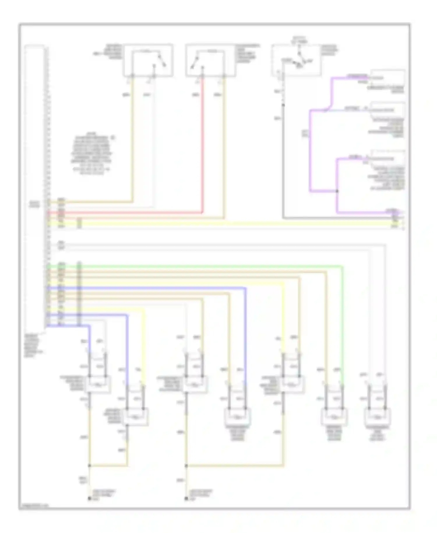 A8 Audi D3 (2002-2005): Supplemental restraints circuit (1 of 2)