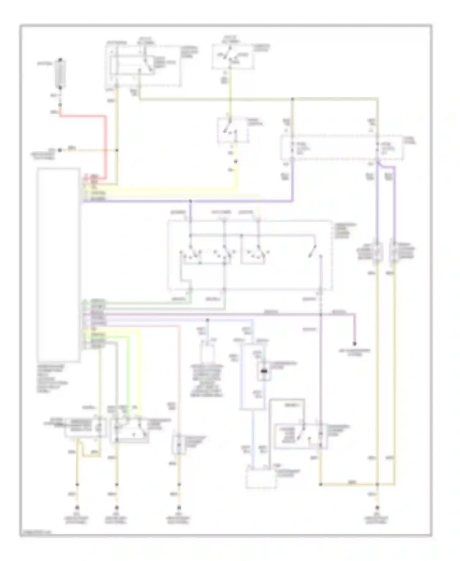 A8 Audi D3 (2002-2005): Wiper/washer circuit