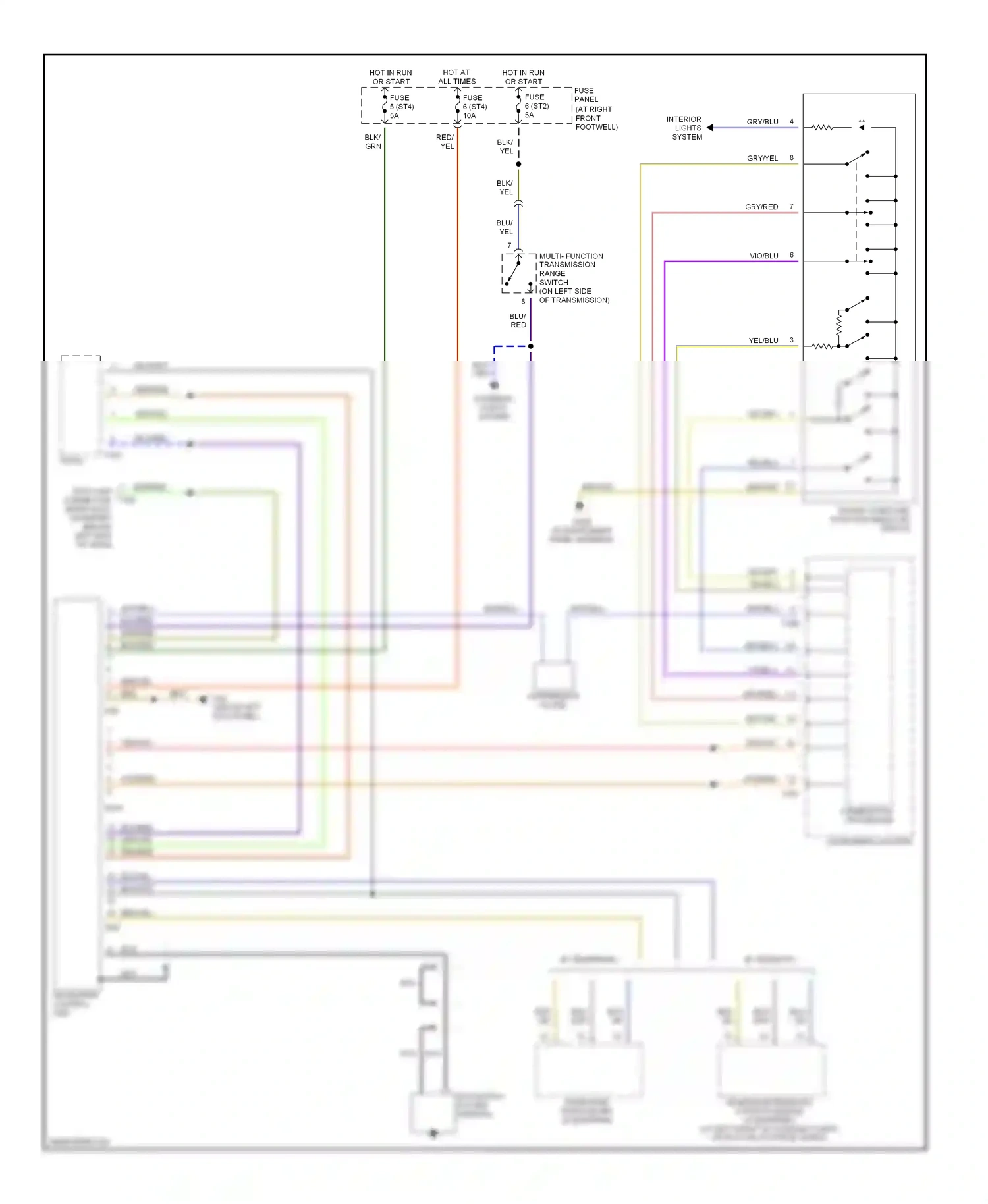 Audi A8 D3 (2002-2005) data link connector (rapid data transfer) (below left side of dash) wiring diagram  (1 of 1)