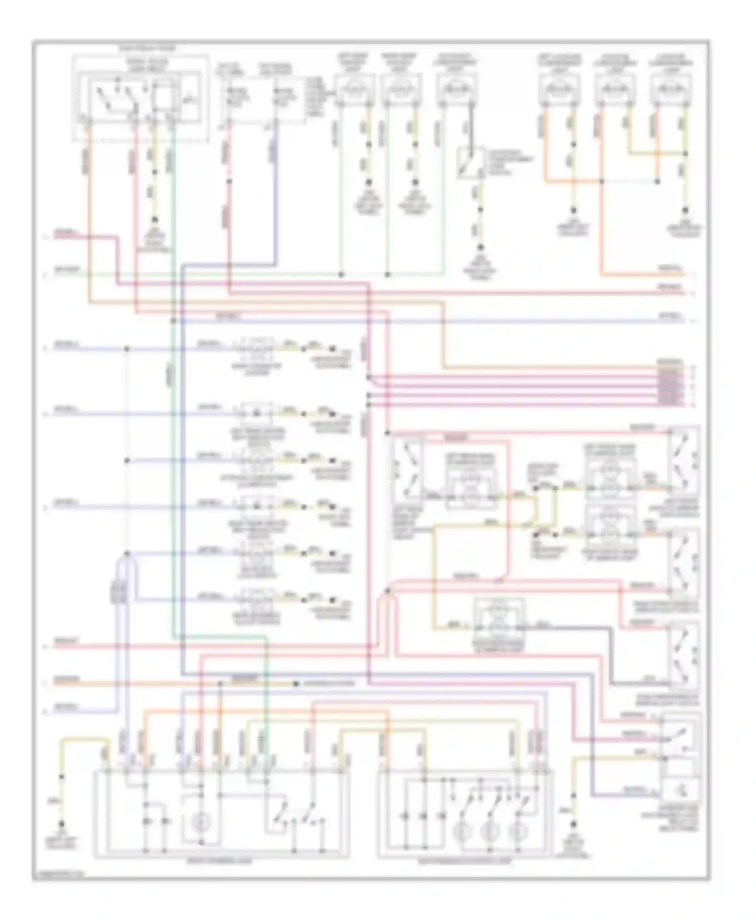 Wiring diagram right rear heated seat regulating switch for Audi A8 D3 (2002-2005)