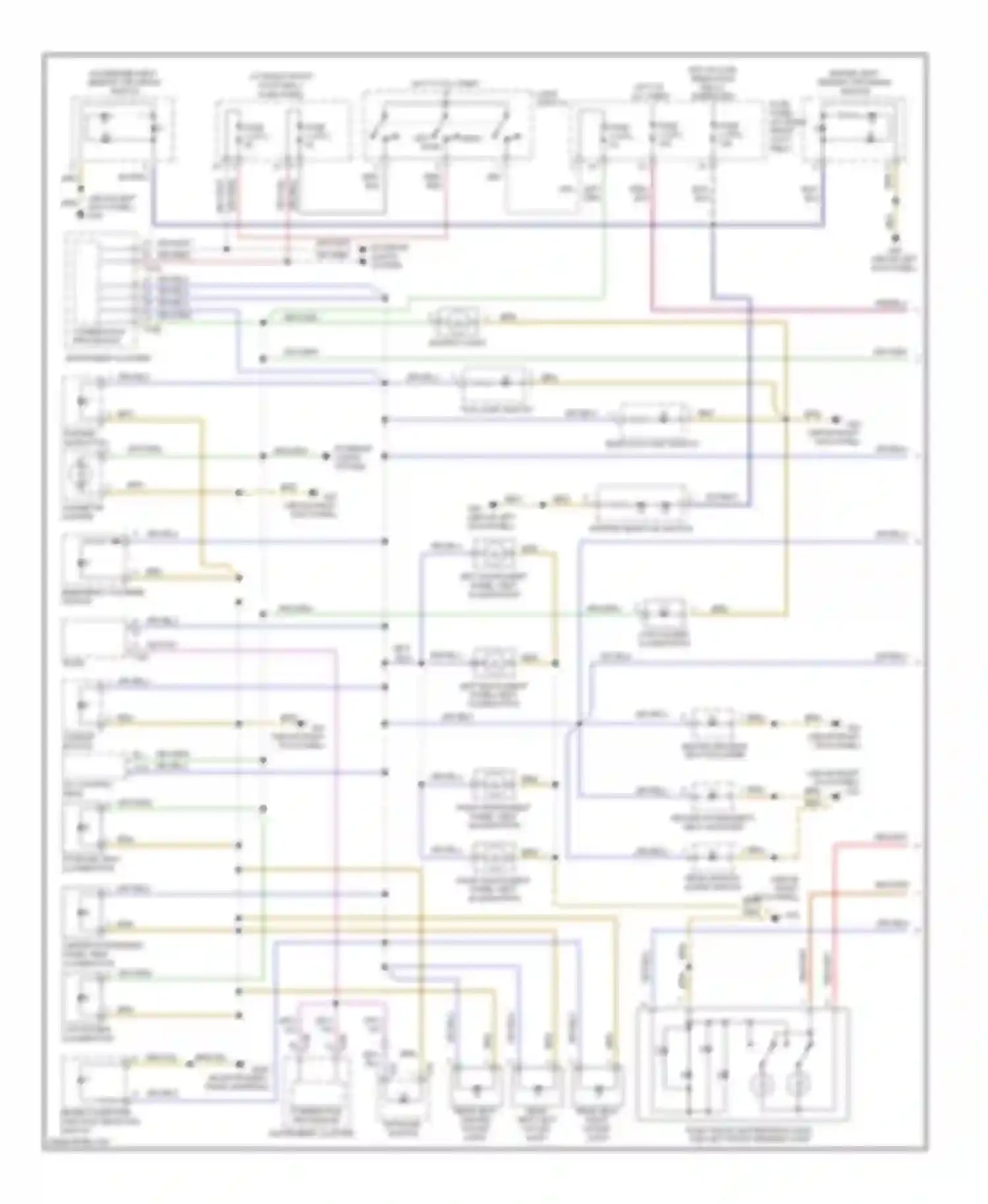 Wiring diagram emergency flasher switch for Audi A8 D3 (2002-2005) (3 of 6)