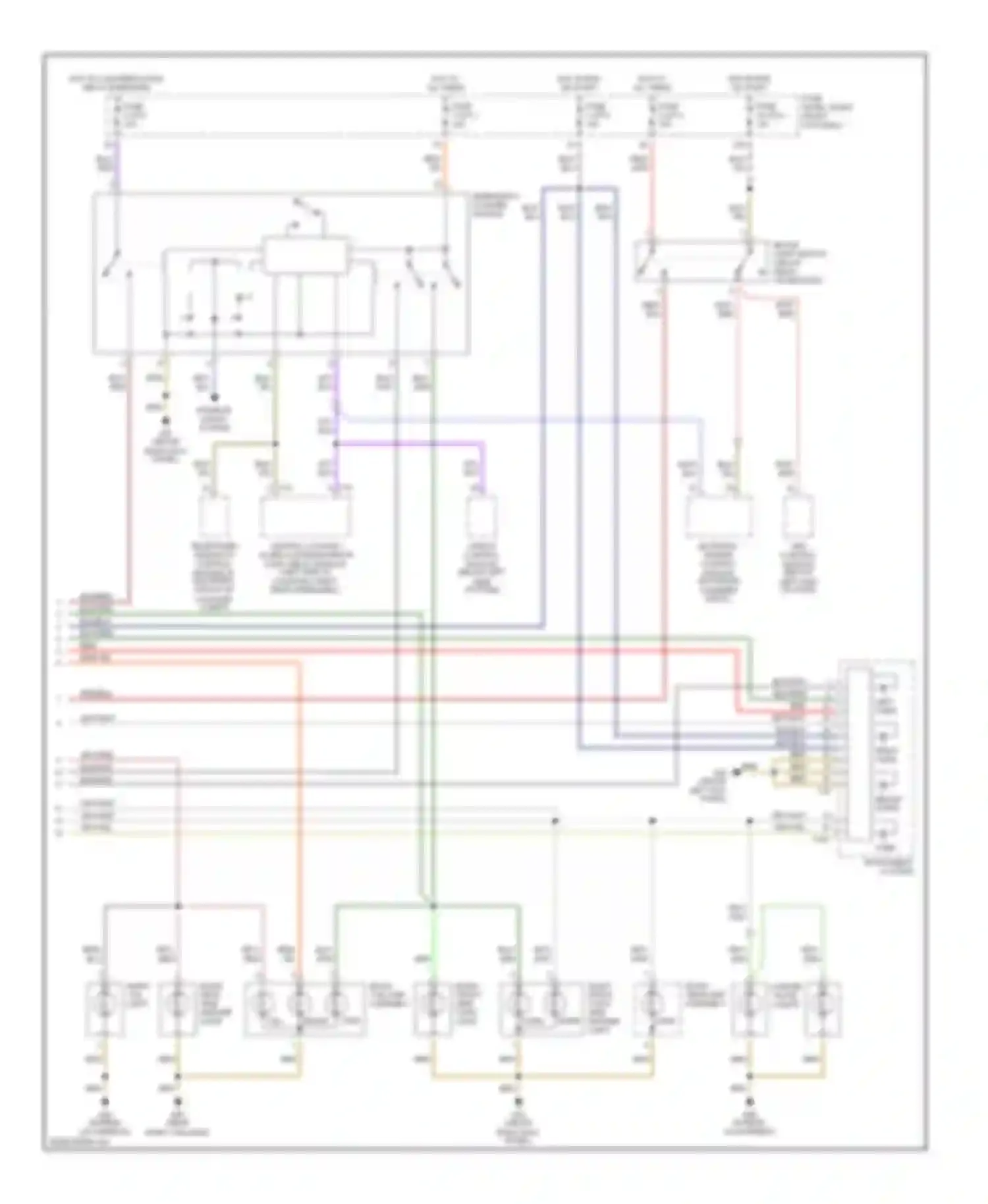 Wiring diagram right taillamp assembly for Audi A8 D3 (2002-2005)