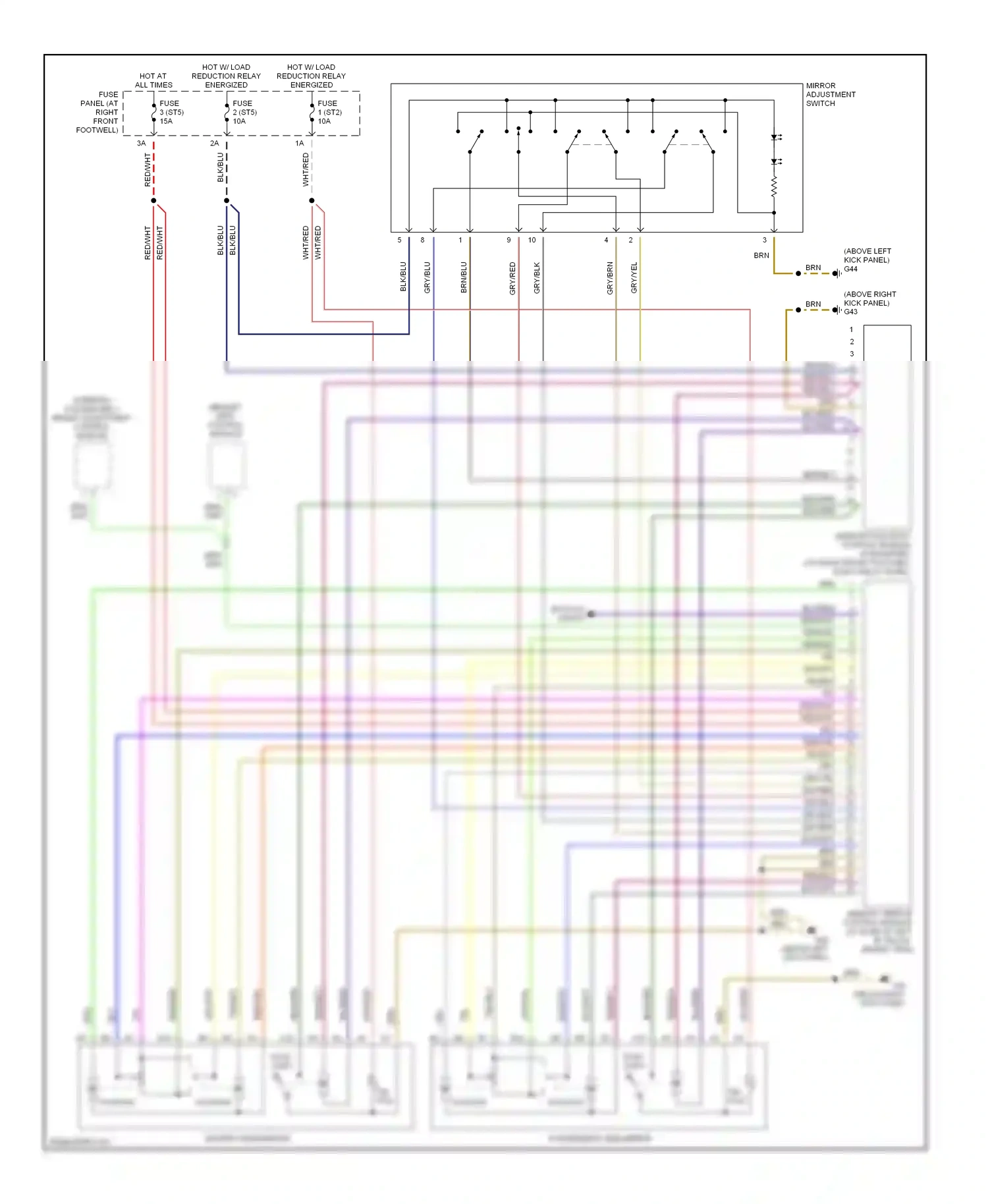Audi A8 D3 (2002-2005) fuse wiring diagram  (28 of 50)