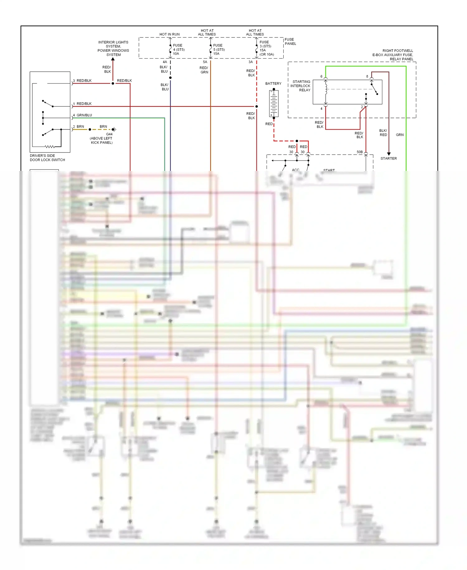 Audi A8 D3 (2002-2005) fuse wiring diagram  (9 of 50)