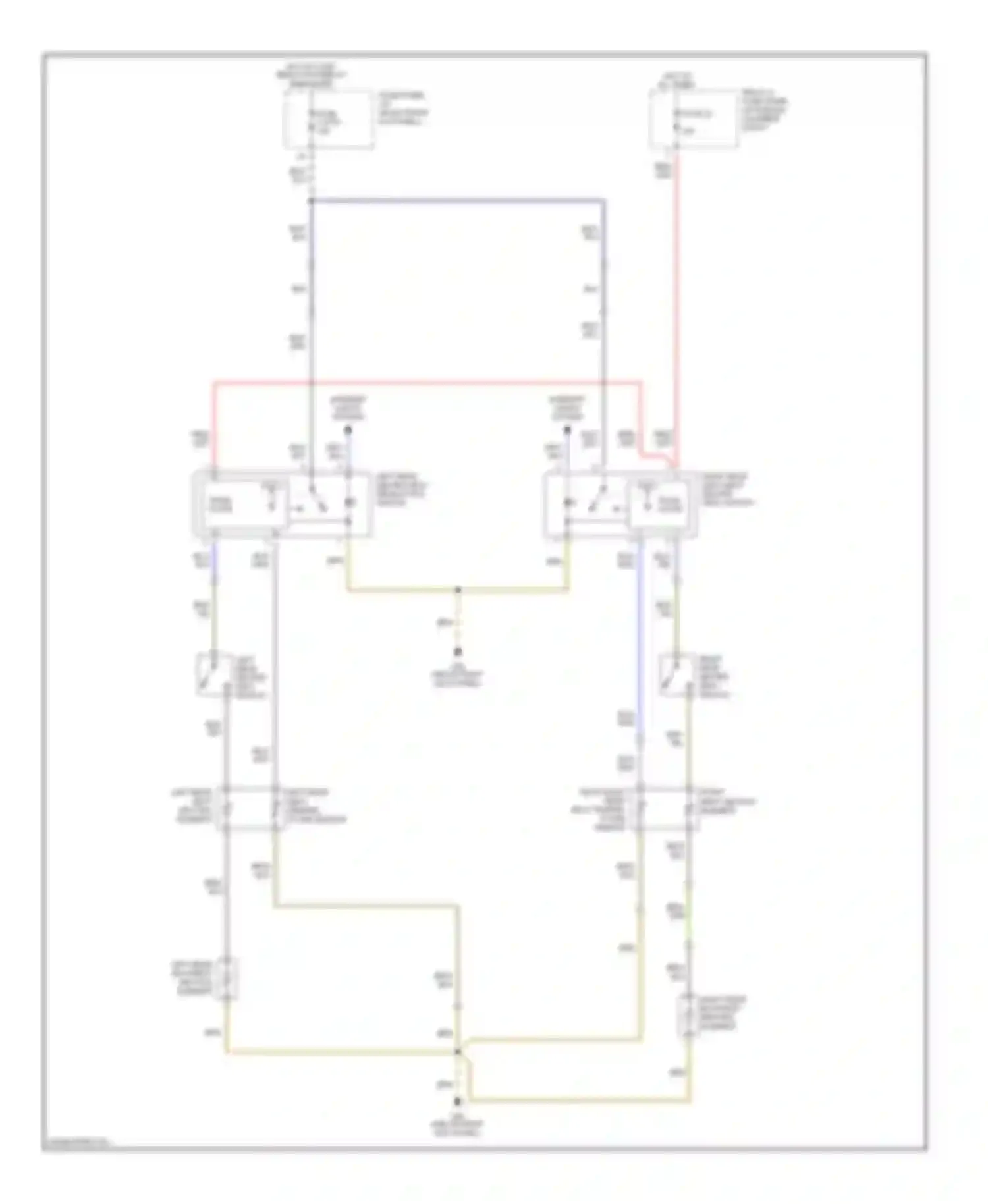 Wiring diagram right rear right rear seat temper- ature sensor seat heating element for Audi A8 D3 (2002-2005)