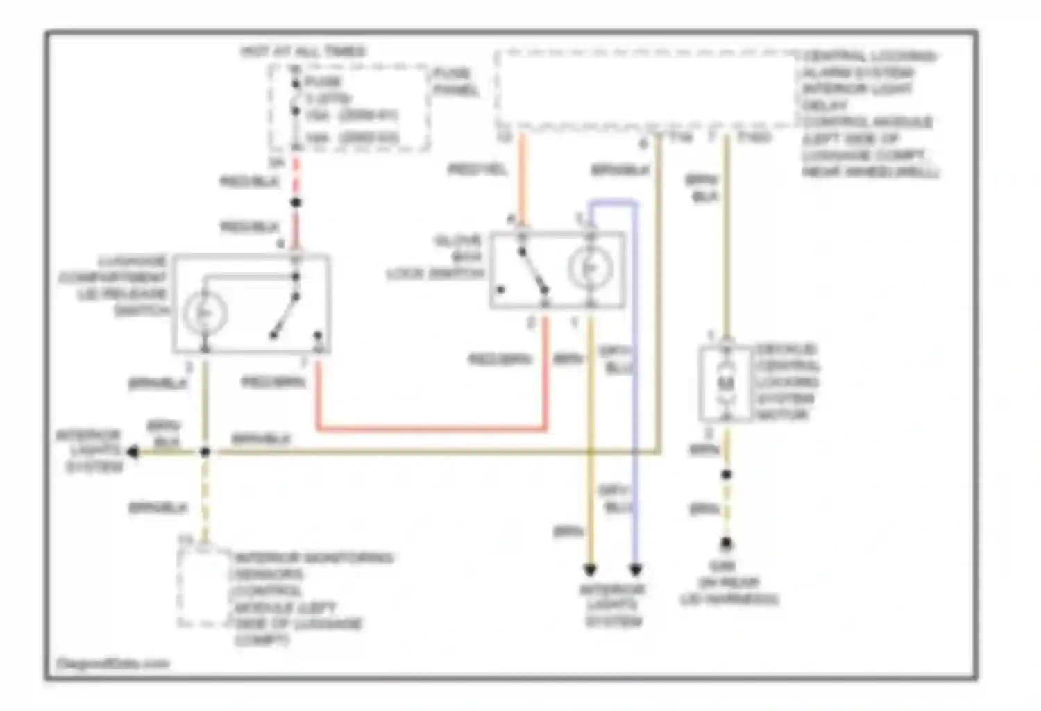 Wiring diagram red/brn for Audi A8 D3 (2002-2005)