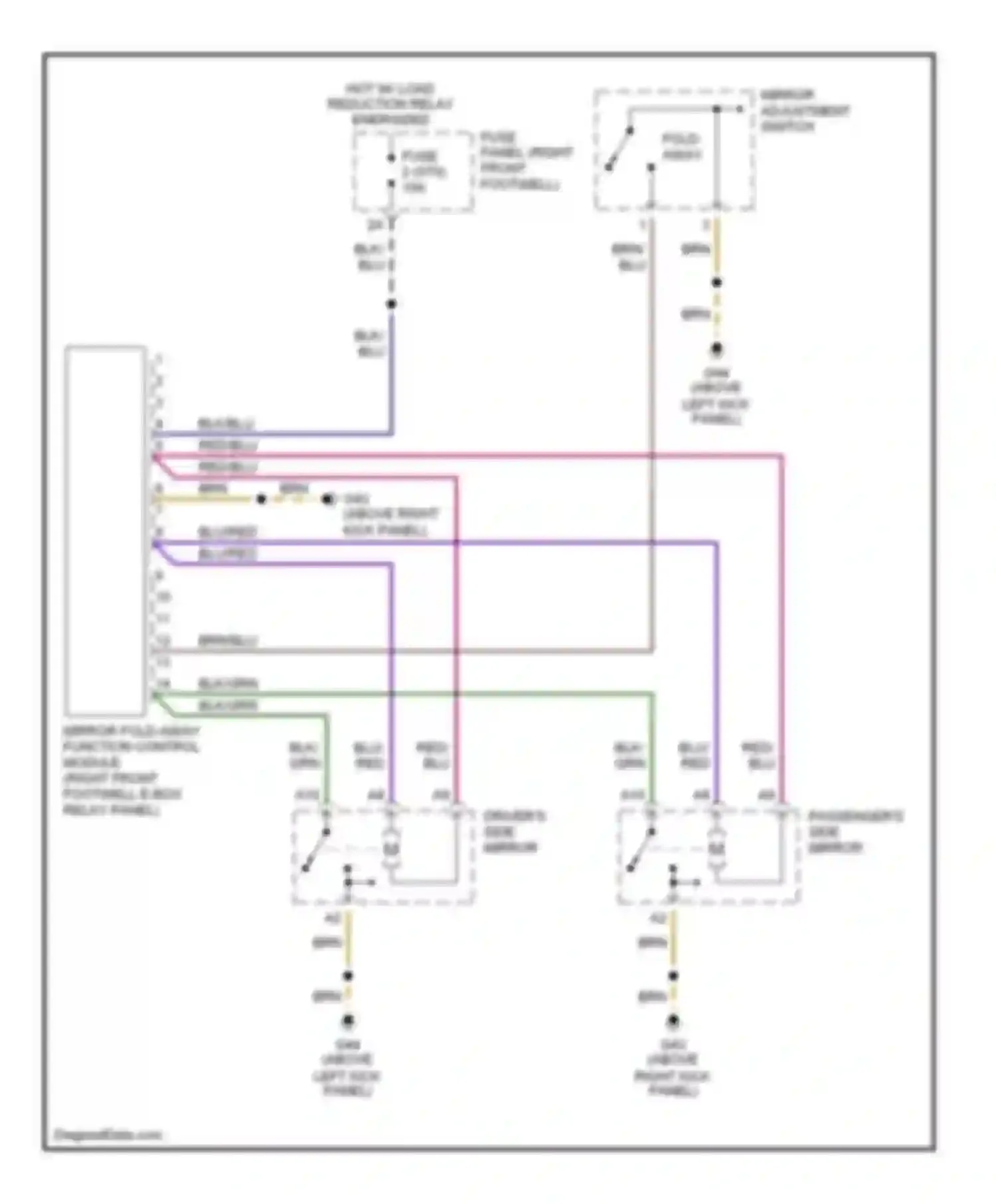 Wiring diagram fold- away for Audi A8 D3 (2002-2005)