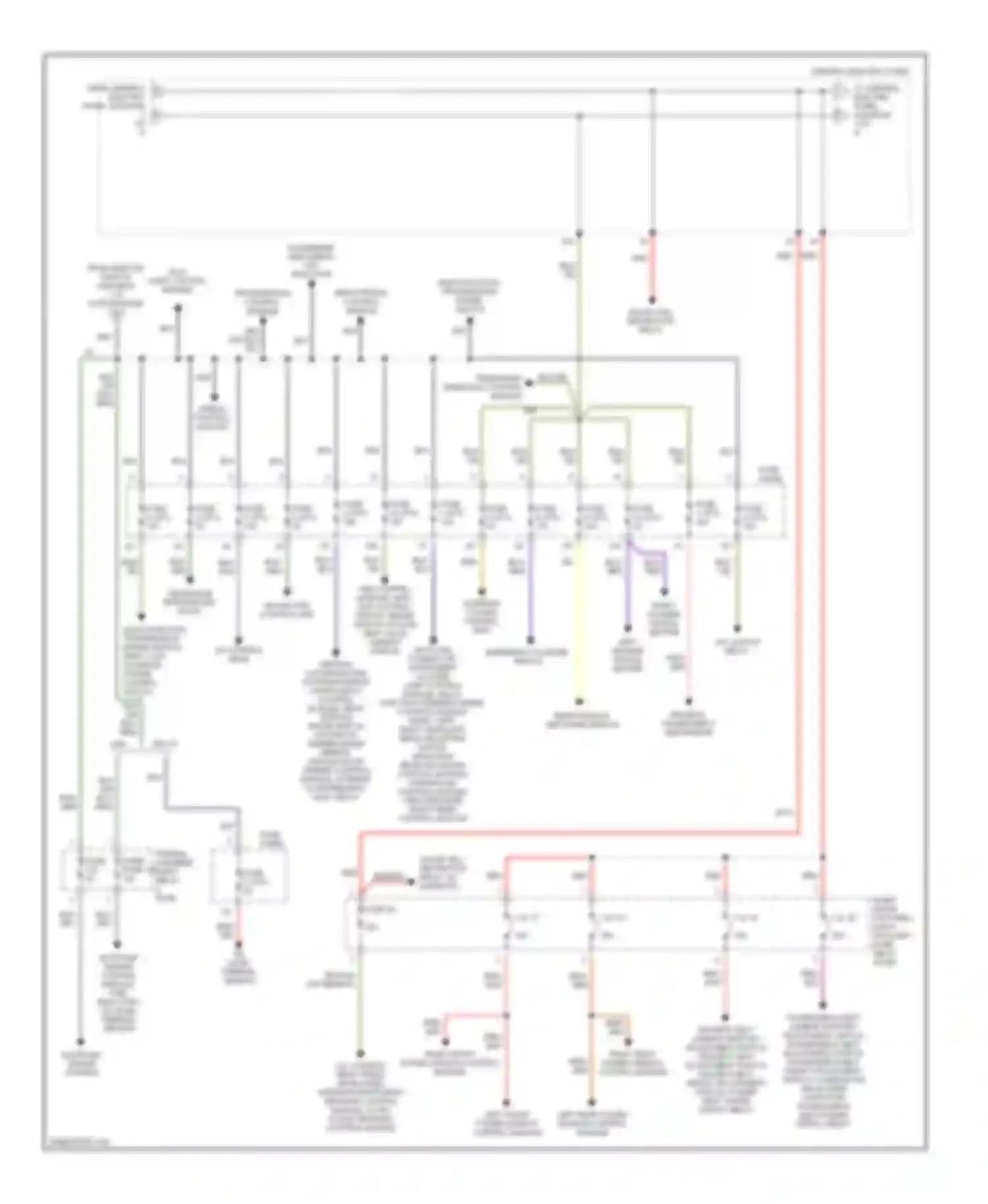 Wiring diagram left rear power window control module for Audi A8 D3 (2002-2005) (1 of 1)