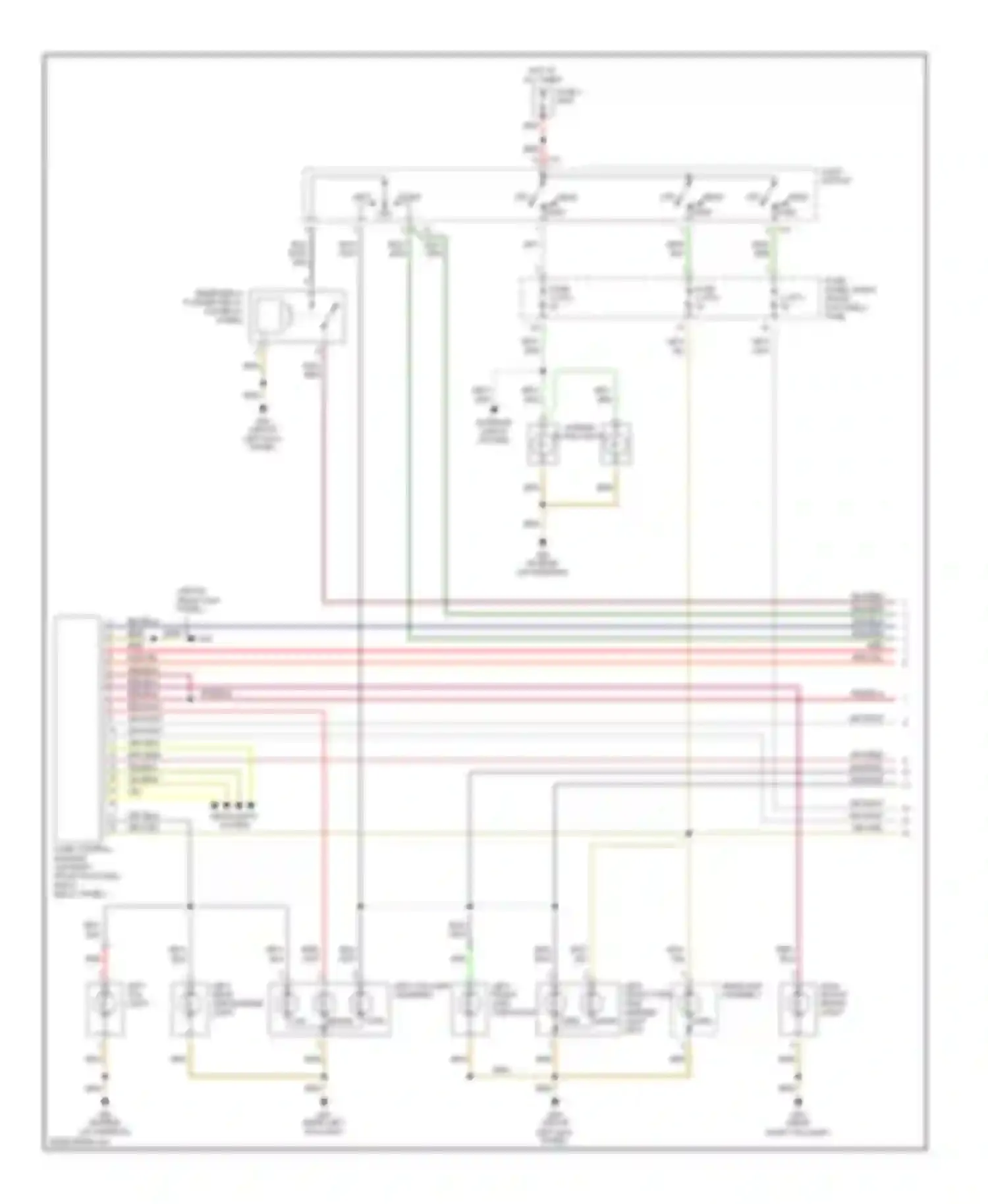 Wiring diagram left taillamp assembly for Audi A8 D3 (2002-2005) (2 of 2)