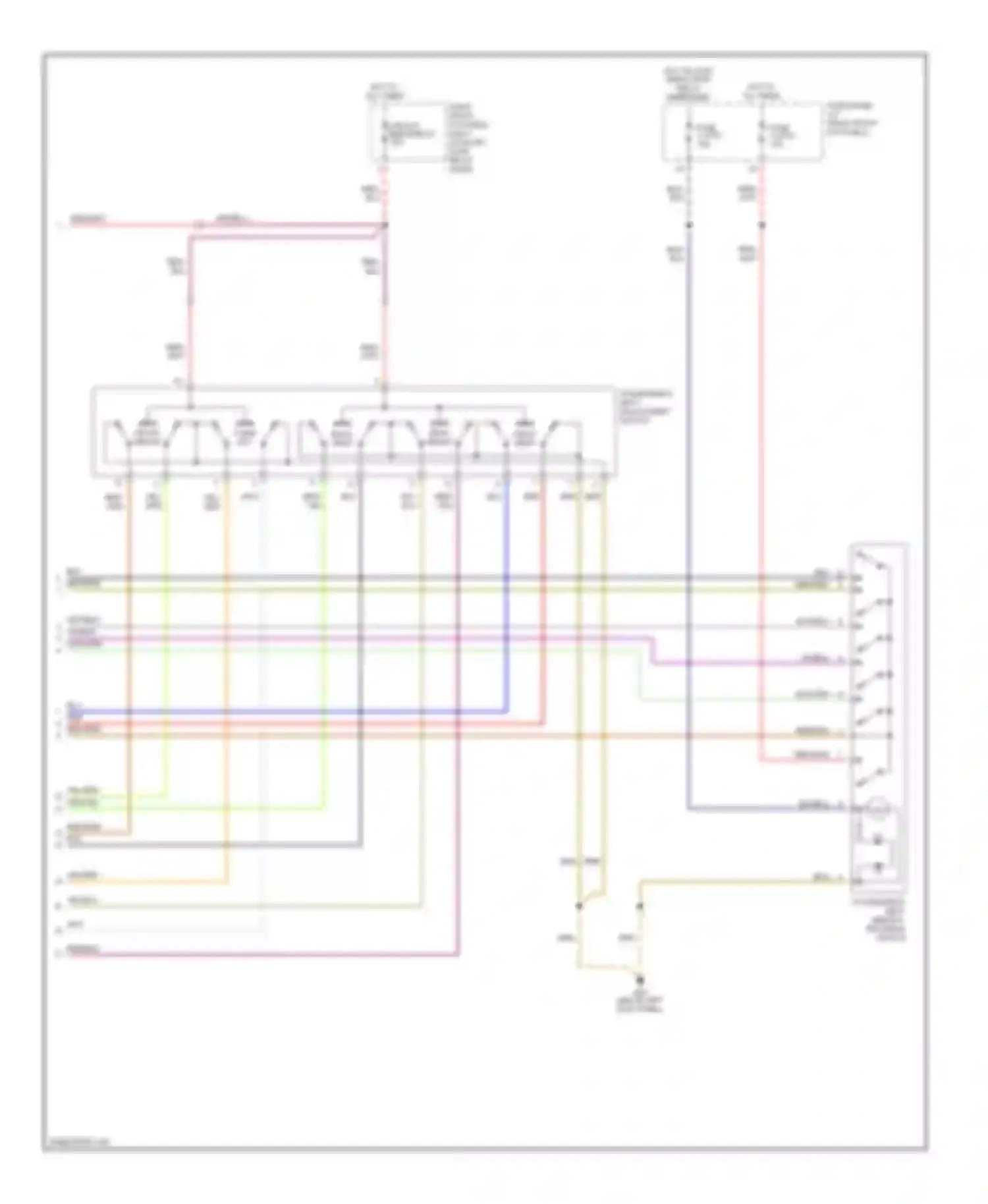 Wiring diagram passenger's seat adjustment switch for Audi A8 D3 (2002-2005) (1 of 1)