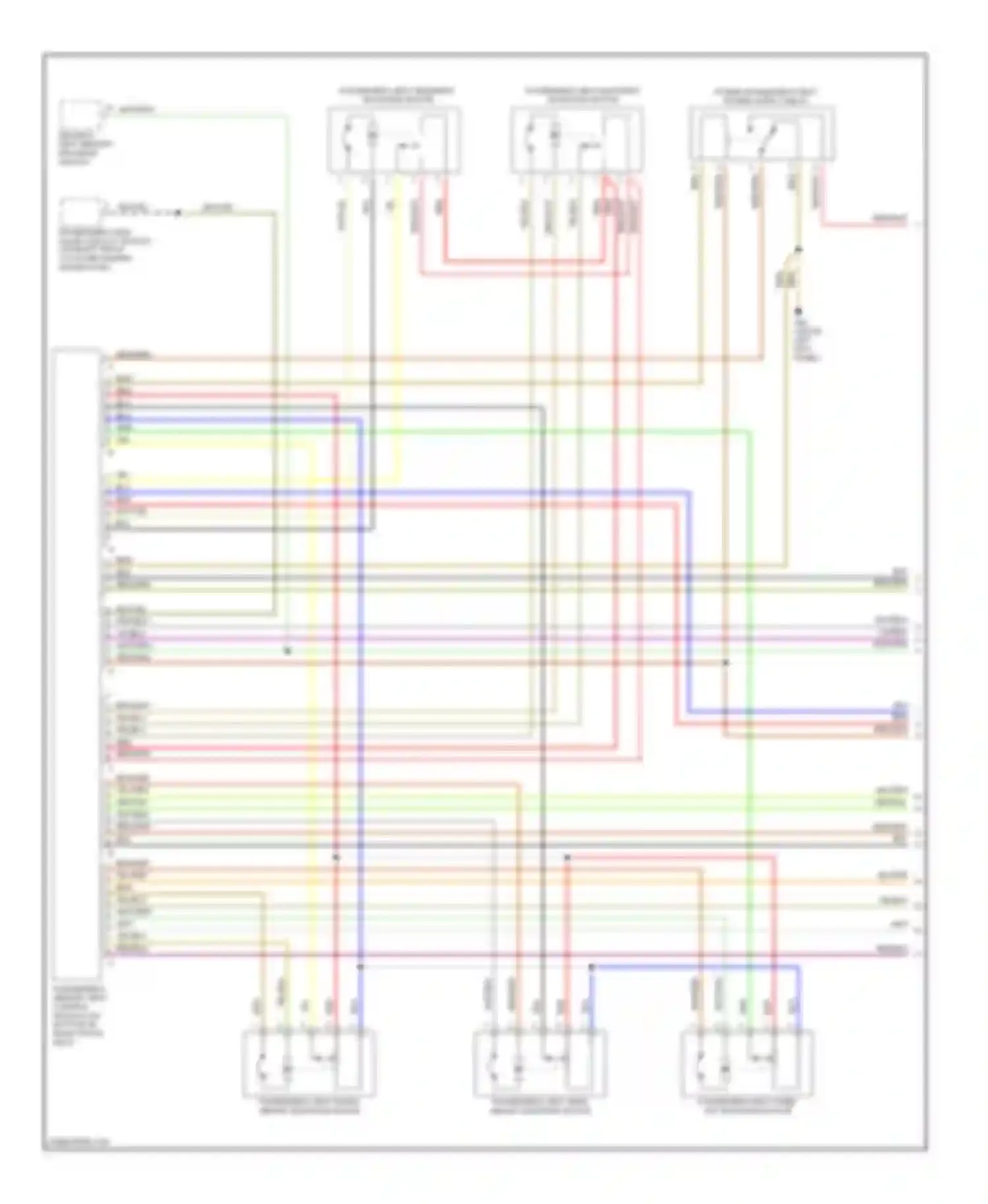 Wiring diagram passenger's seat backrest adjusting motor for Audi A8 D3 (2002-2005) (1 of 1)