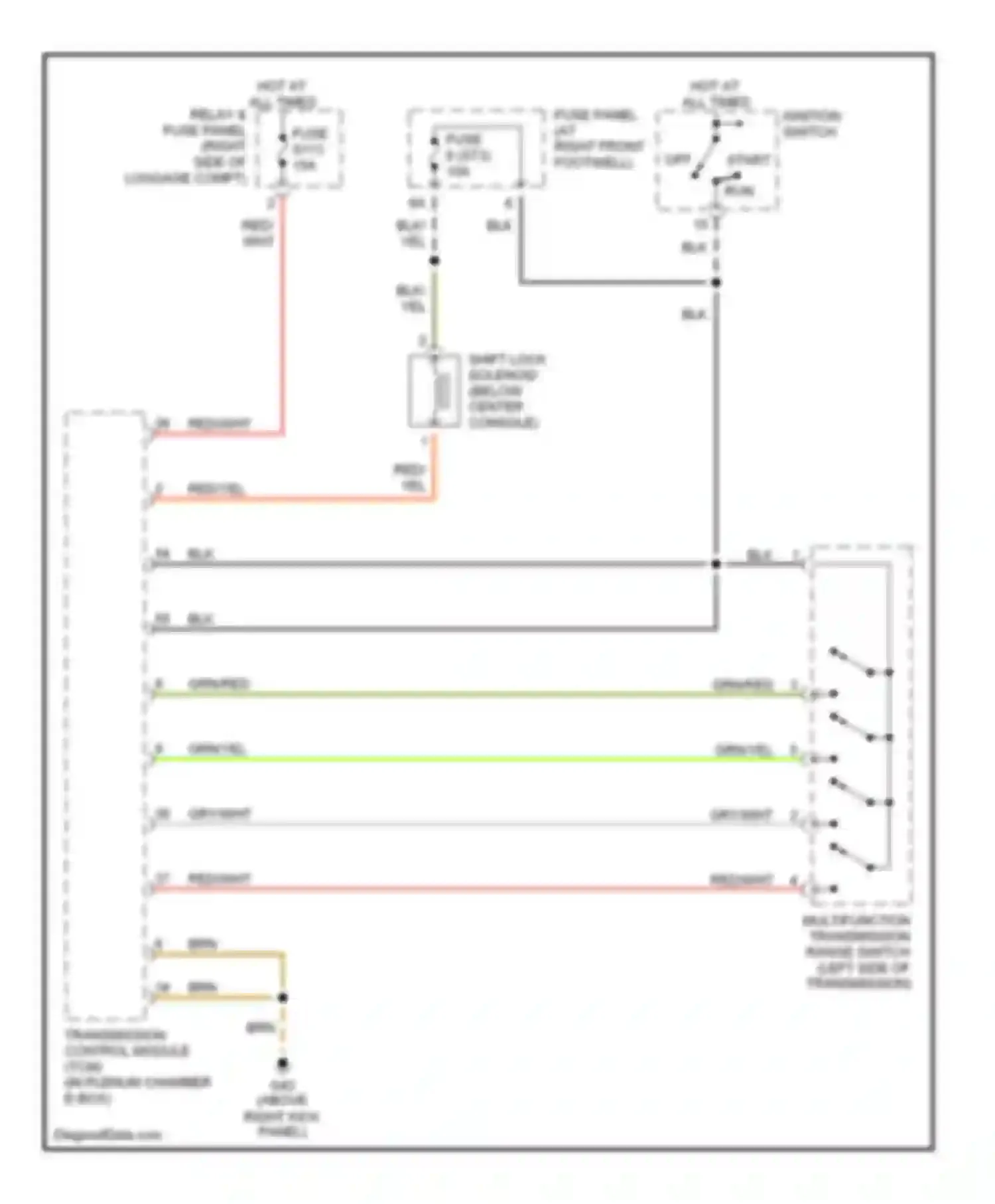 Wiring diagram run for Audi A8 D3 (2002-2005) (13 of 15)