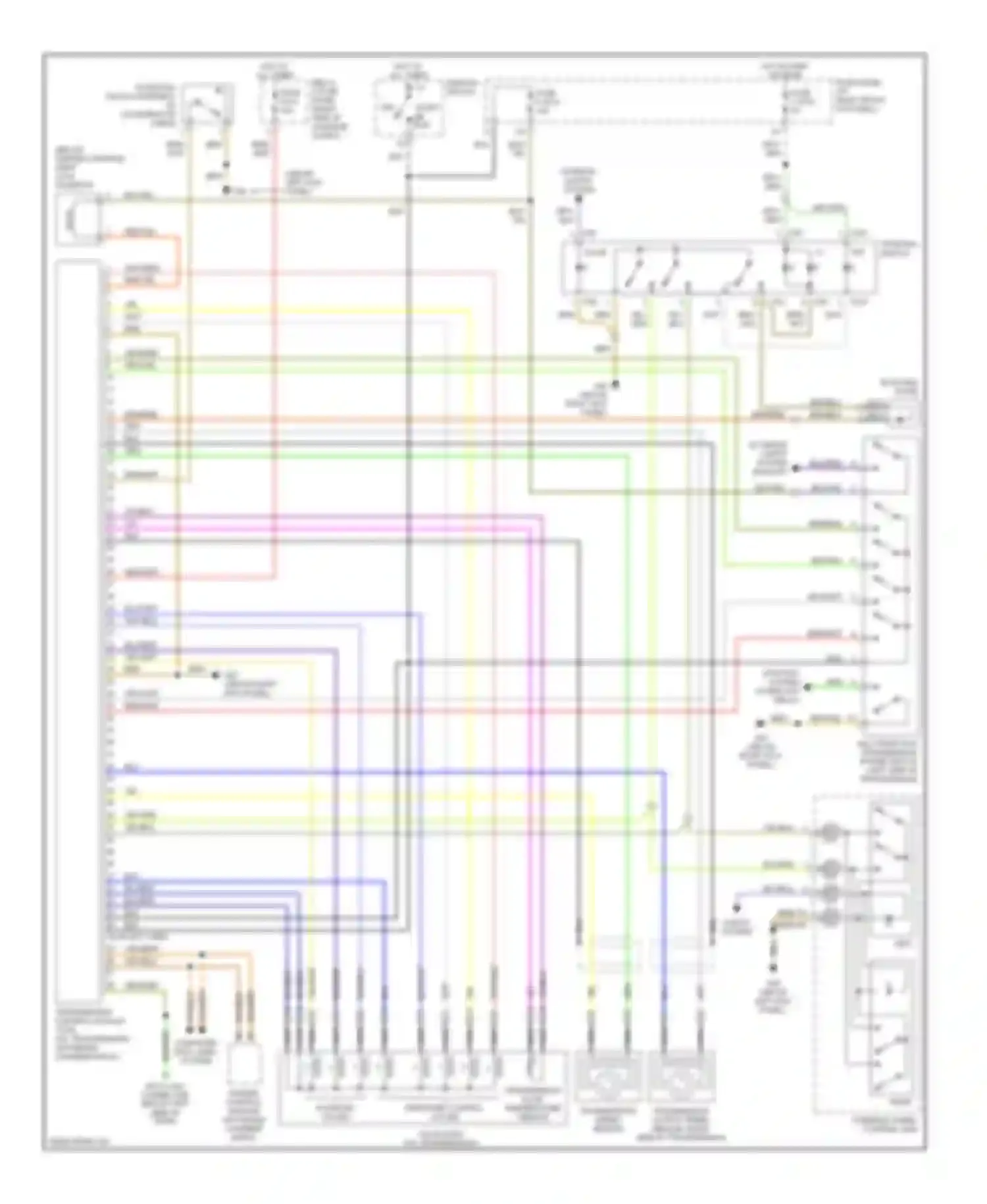Wiring diagram steering wheel control unit for Audi A8 D3 (2002-2005) (1 of 4)