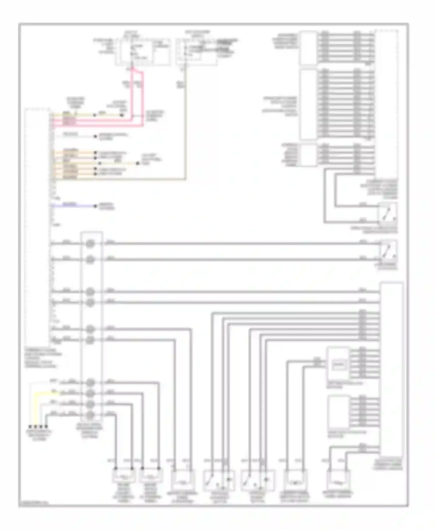 A8 Audi D4 (2010-2014): Steering column electronic systems control module circuit