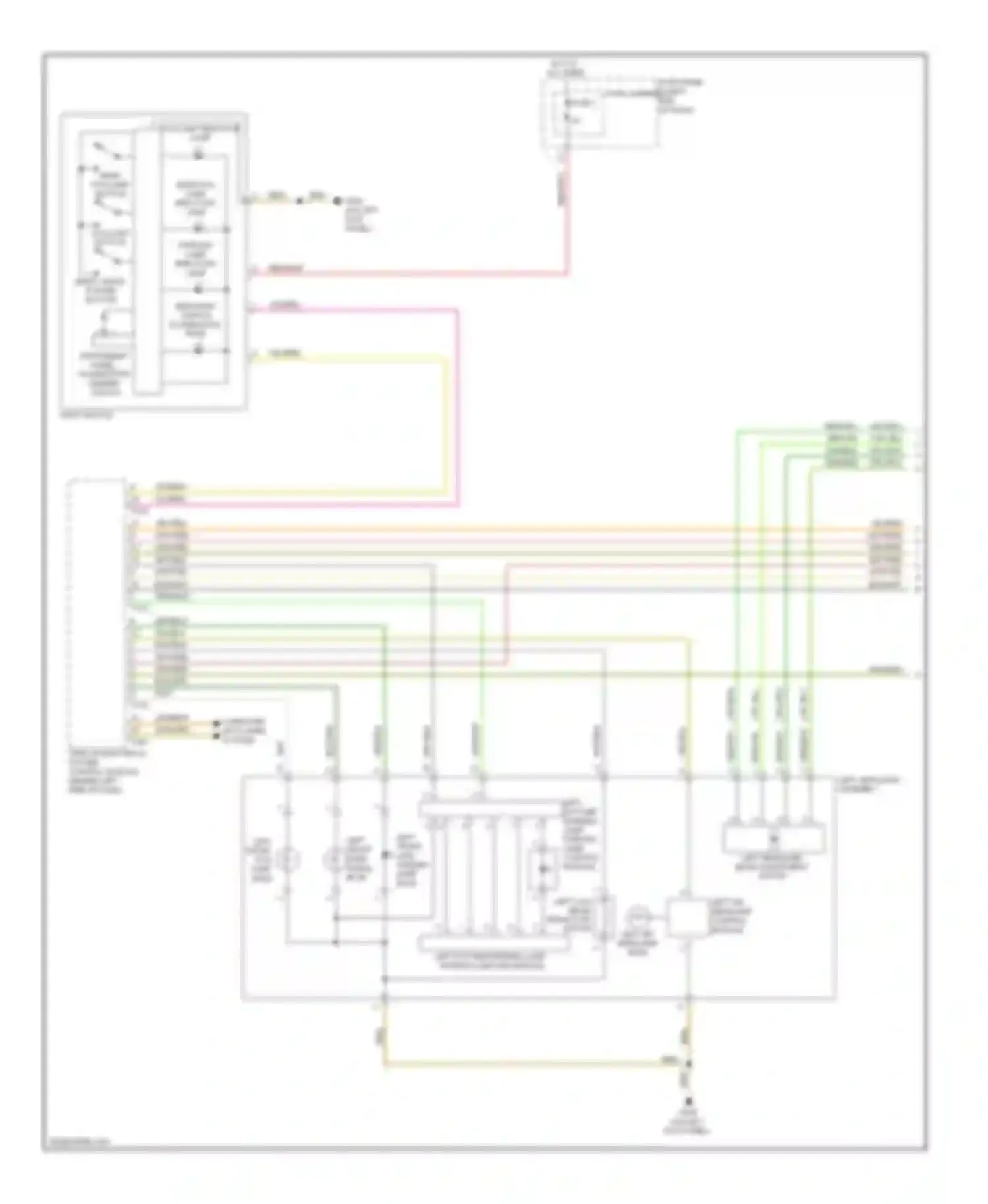 A8 Audi D4 (2010-2014): Headlights circuit, with hid without cornering headlights (1 of 2)