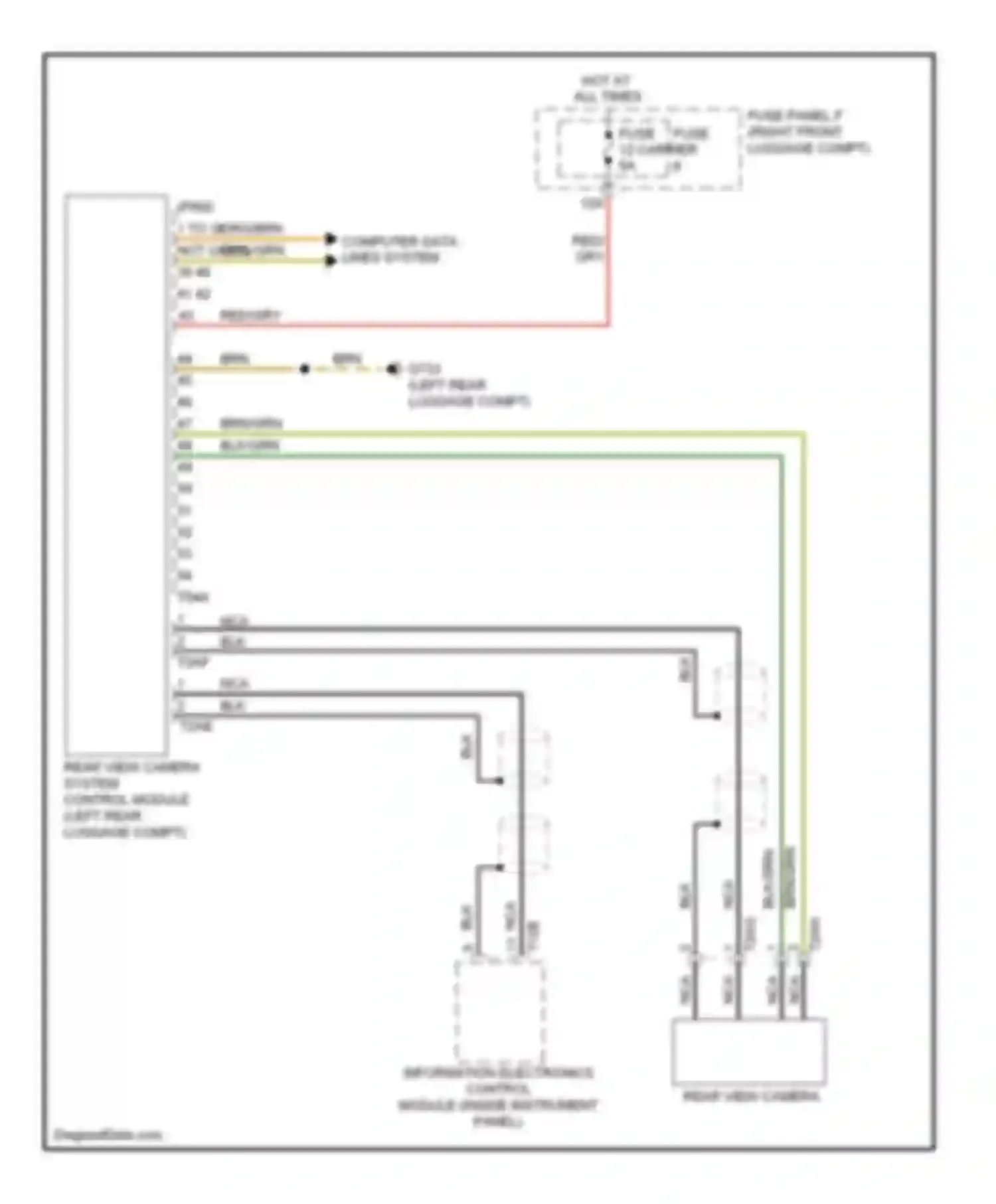 A8 Audi D4 (2010-2014): Rear camera circuit