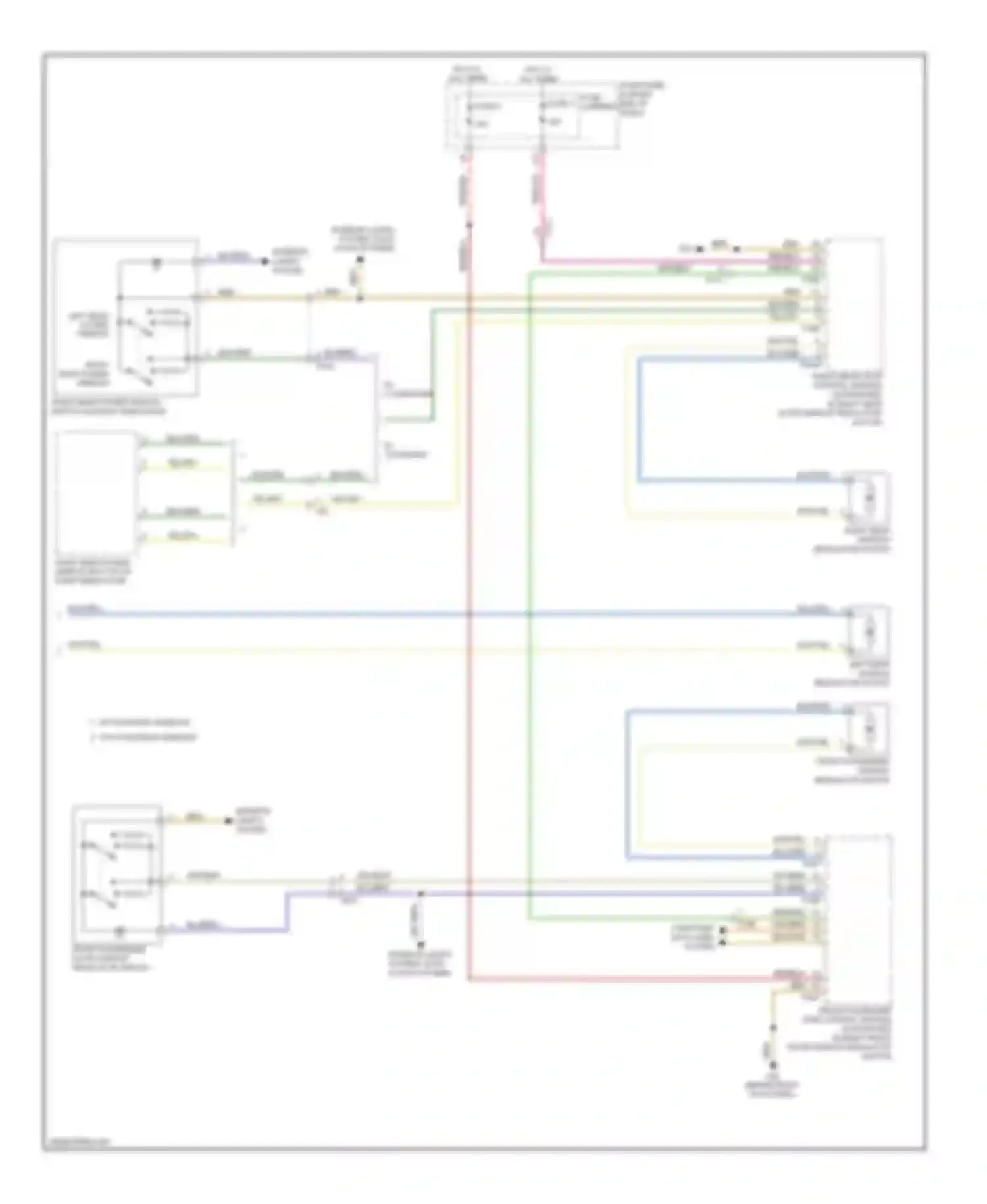 A8 Audi D4 (2010-2014): Power windows circuit (2 of 2)