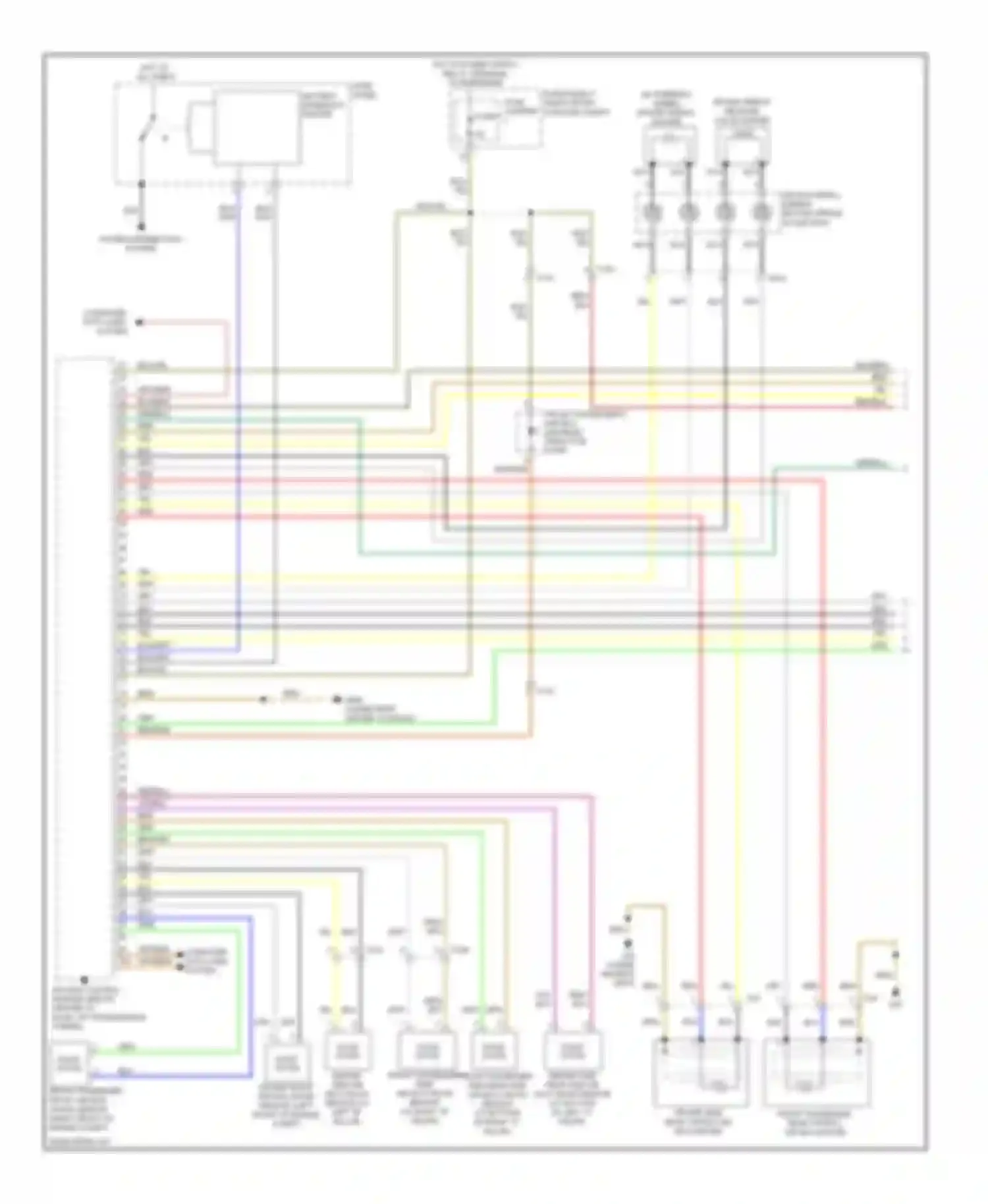 A8 Audi D4 (2010-2014): Supplemental restraints circuit (1 of 3)