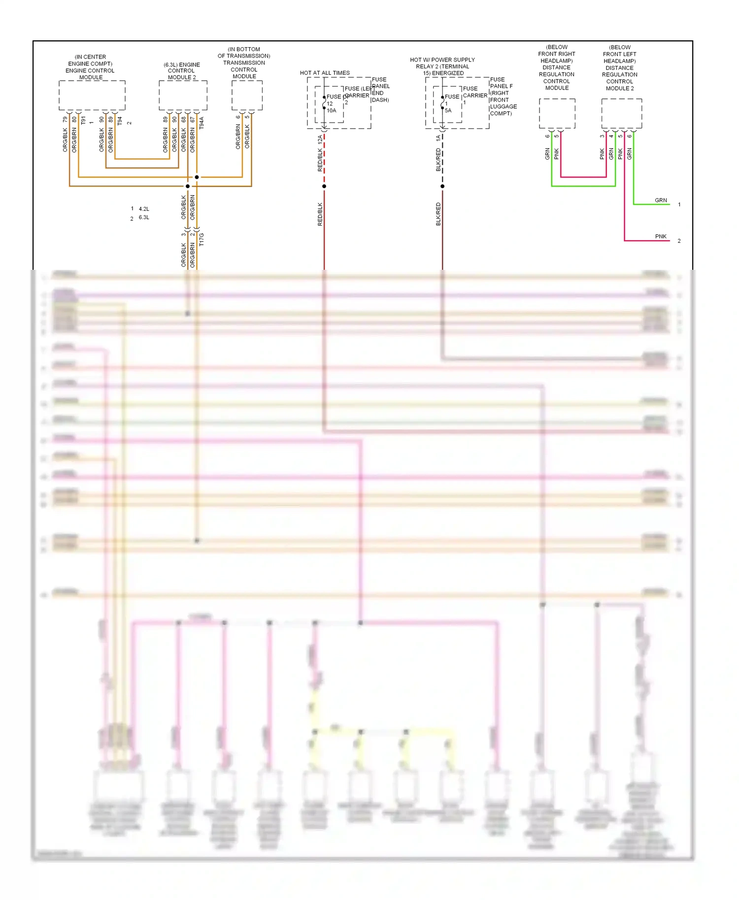 Audi A8 D4 (2010-2014) (6.3l) engine control module 2 wiring diagram  (1 of 1)