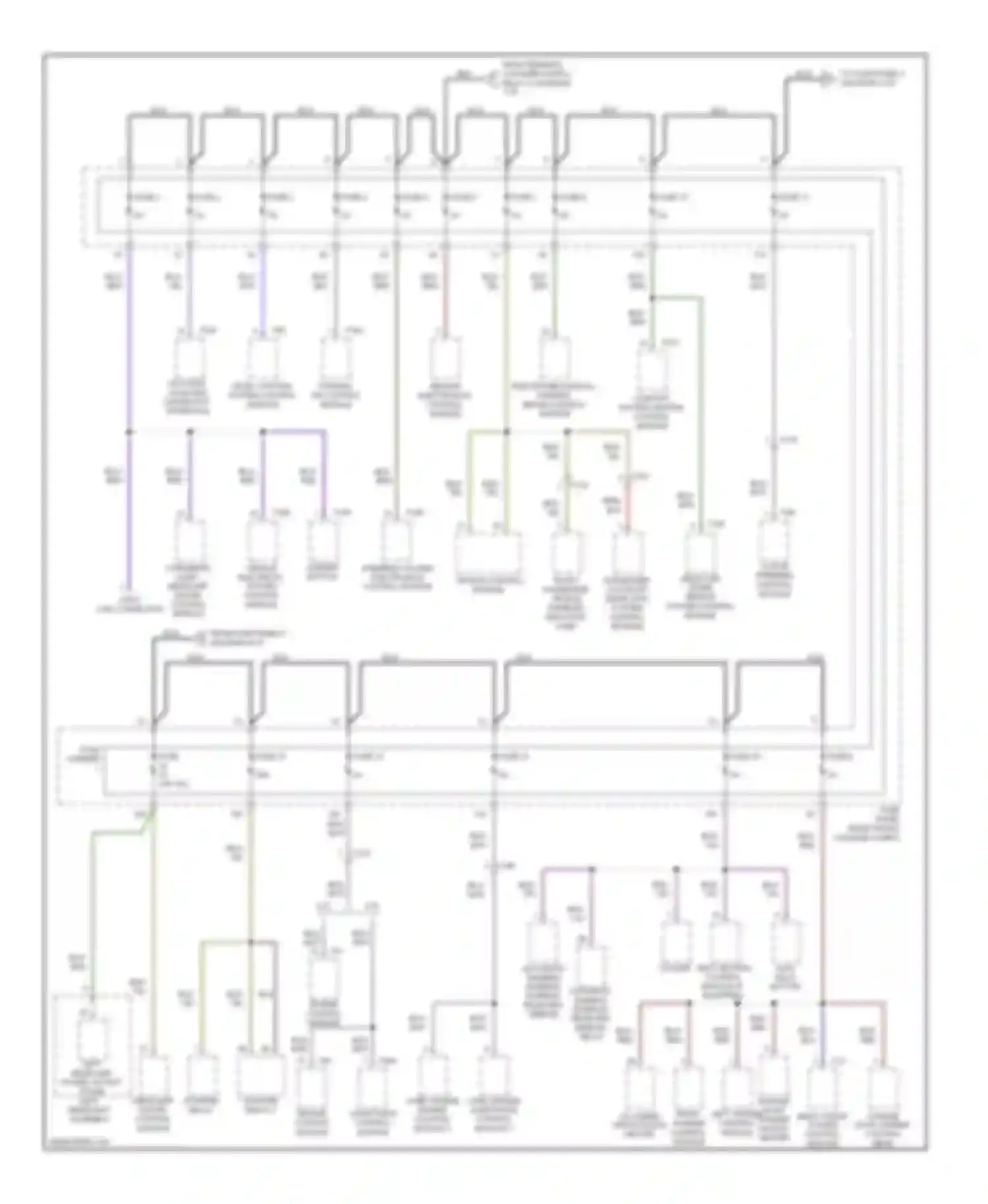 Wiring diagram air bag control module for Audi A8 D4 (2010-2014) (2 of 2)