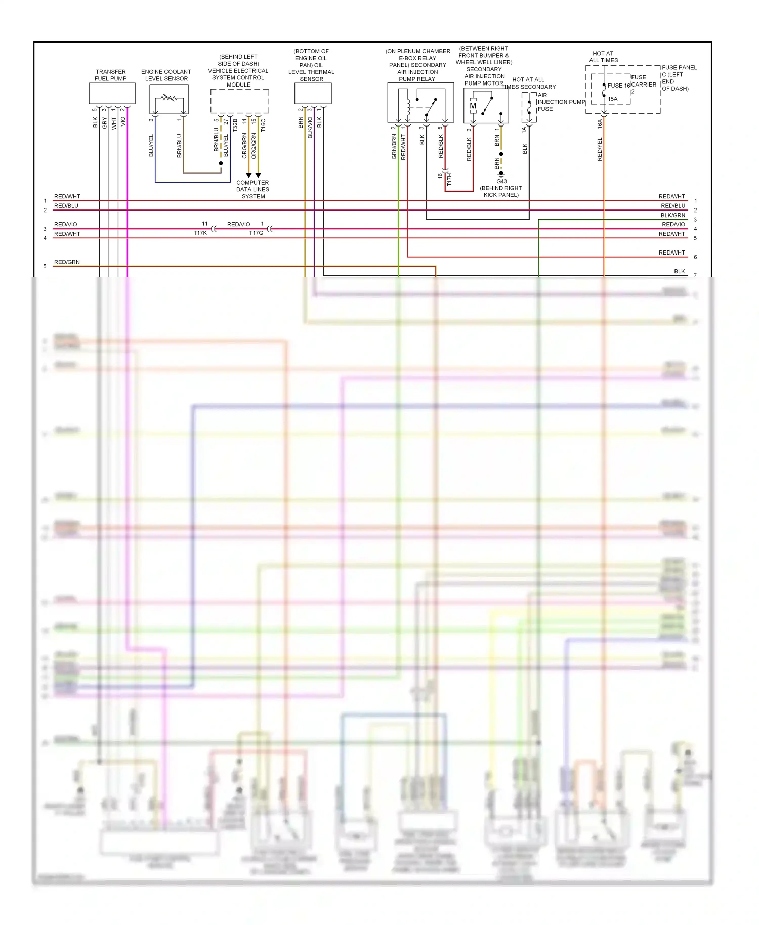 Audi A8 D4 (2010-2014) brake system vacuum pump wiring diagram  (1 of 2)