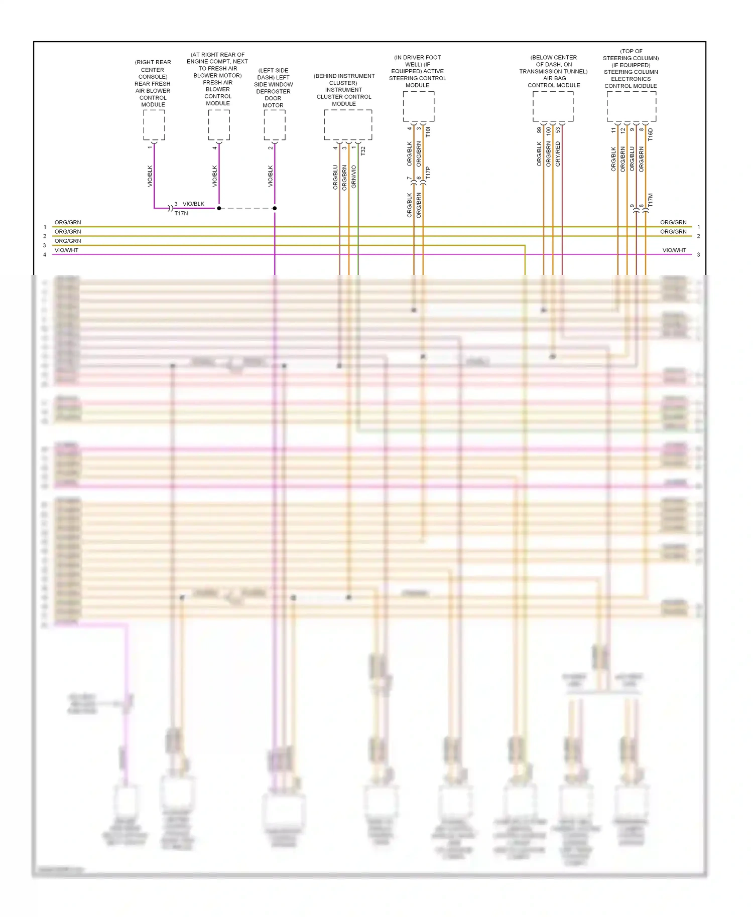 Audi A8 D4 (2010-2014) comfort system central control module 2 (right side of luggage compt) wiring diagram  (1 of 1)