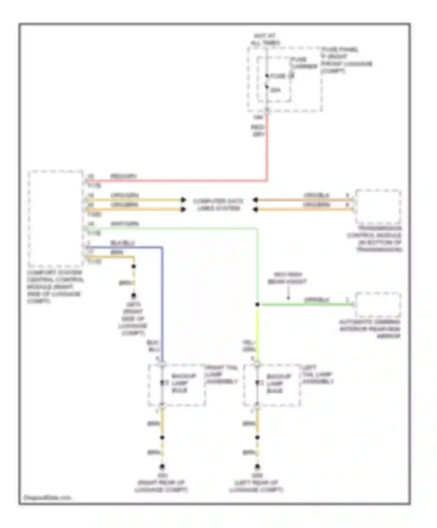 Wiring diagram computer data lines system for Audi A8 D4 (2010-2014) (21 of 89)