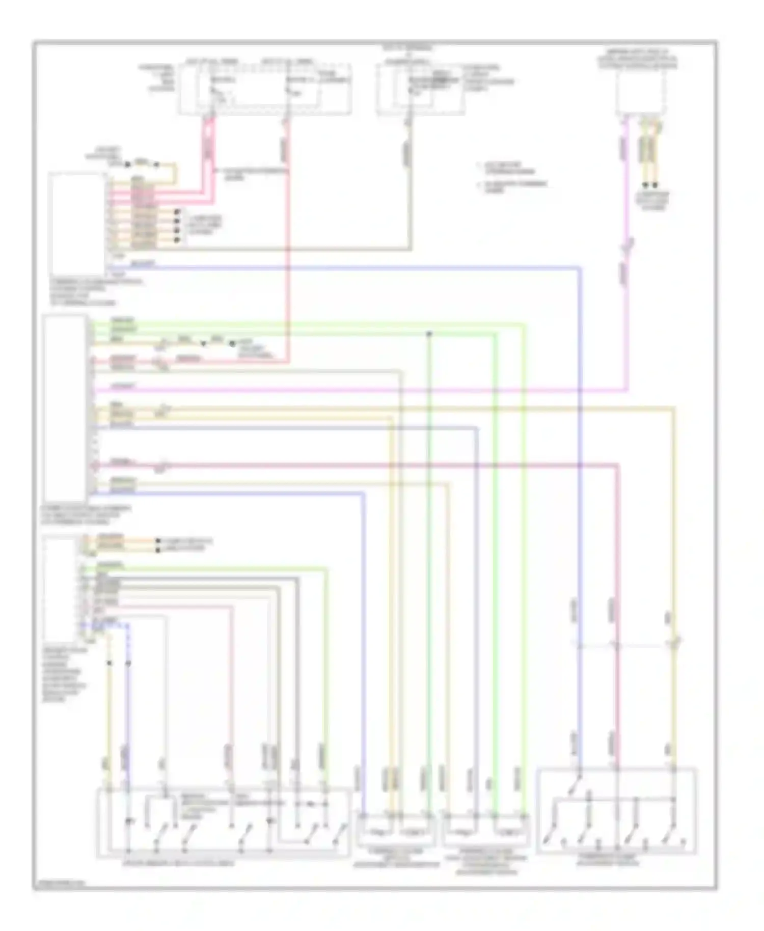 Wiring diagram driver memory seat control head for Audi A8 D4 (2010-2014) (3 of 3)