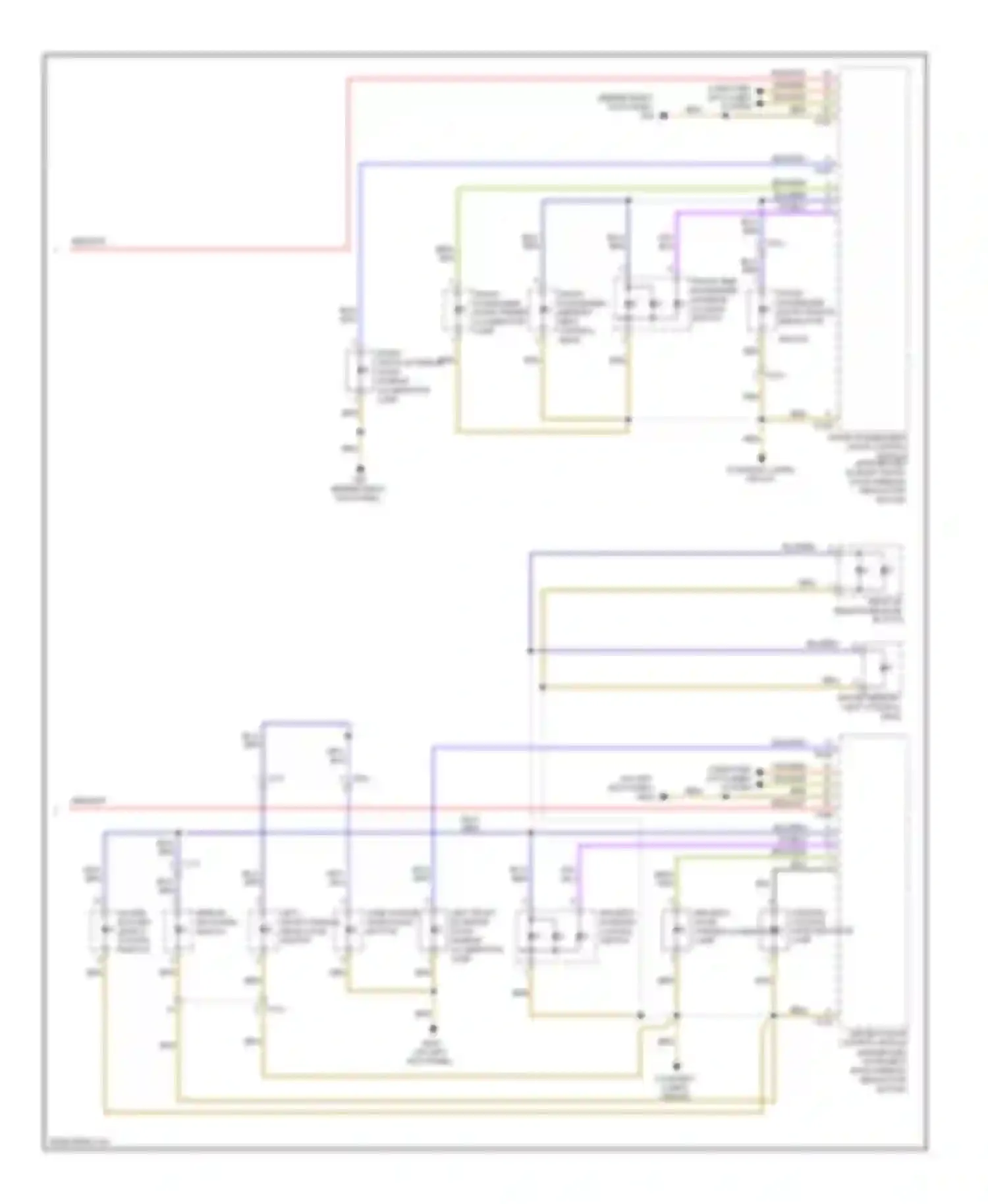 Wiring diagram driver's door control module for Audi A8 D4 (2010-2014) (1 of 2)
