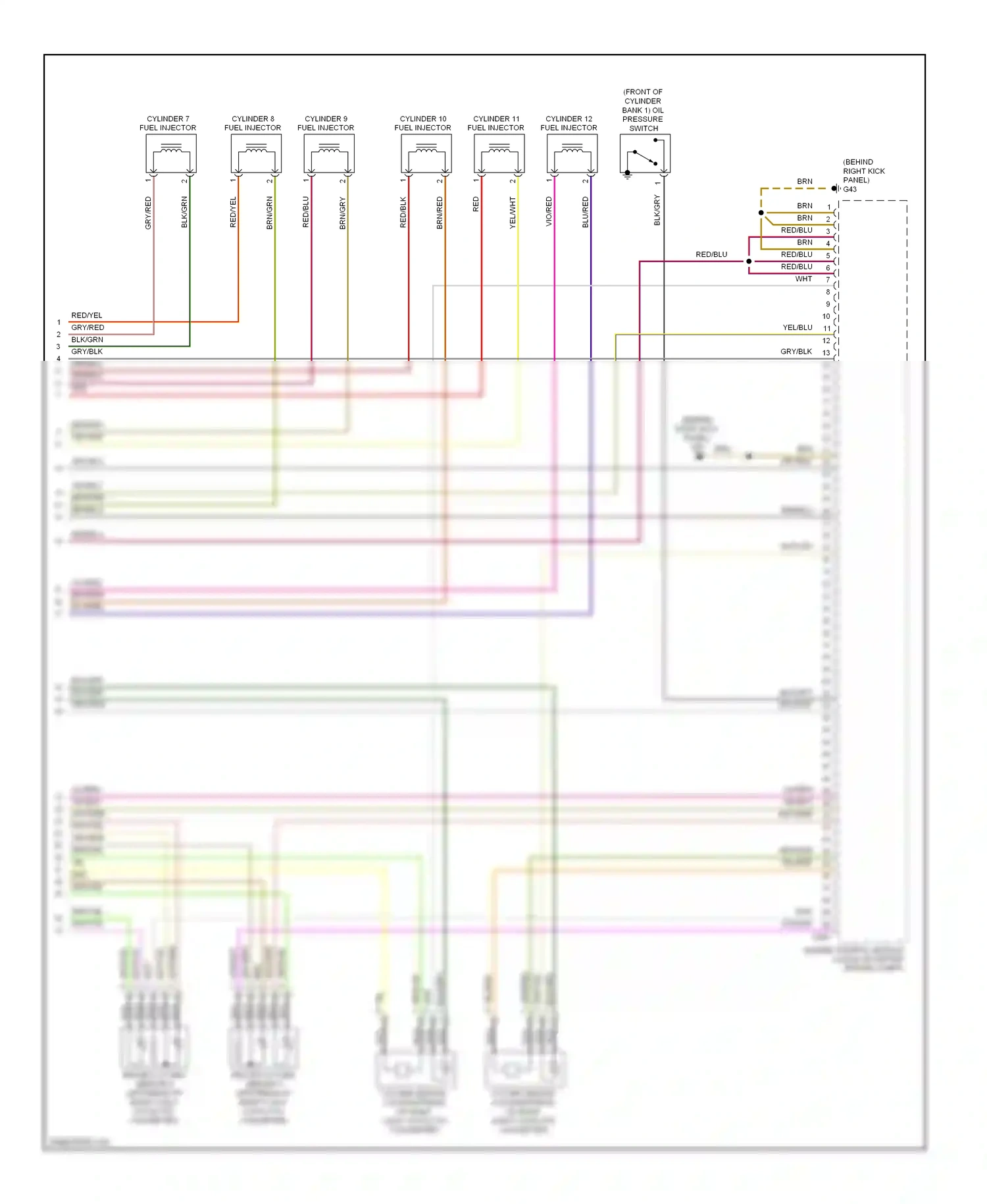 Audi A8 D4 (2010-2014) engine control module 2 (ecm) (in center engine compt) wiring diagram  (2 of 3)
