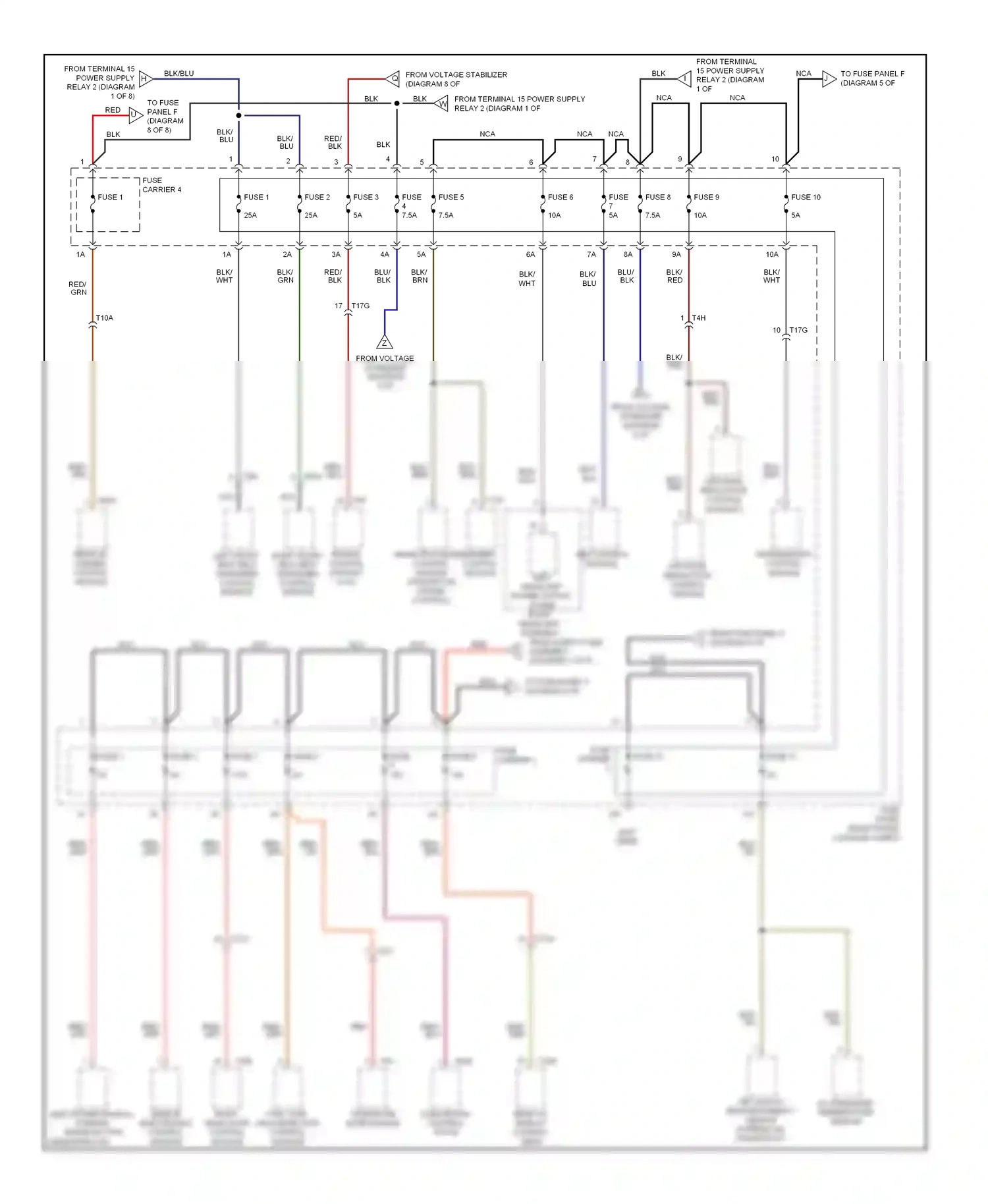 Audi A8 D4 (2010-2014) engine control module (6.3l) wiring diagram  (1 of 1)