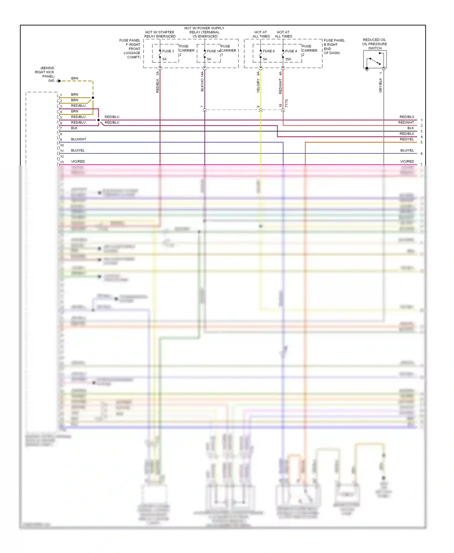 Audi A8 D4 (2010-2014) engine control module (ecm) (in center engine compt) wiring diagram  (8 of 11)
