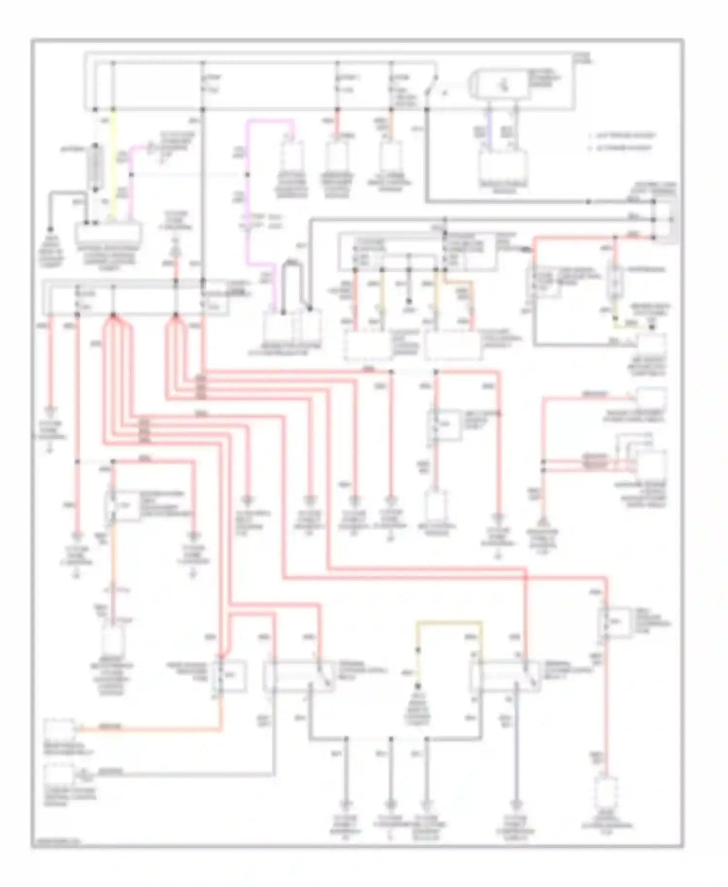 Wiring diagram terminal 15 power supply relay 2 for Audi A8 D4 (2010-2014)